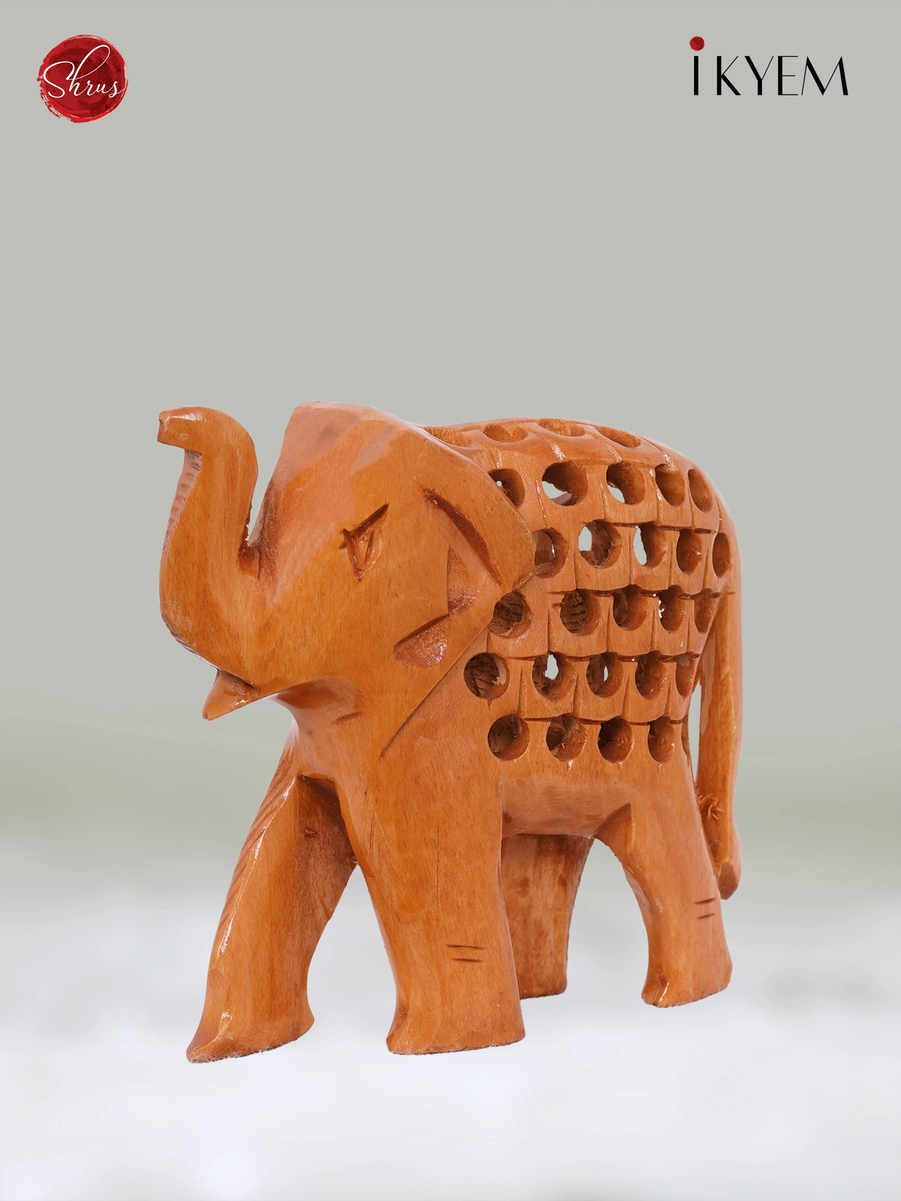 Wooden Elephants Idol (Pair of 4) - Image 3