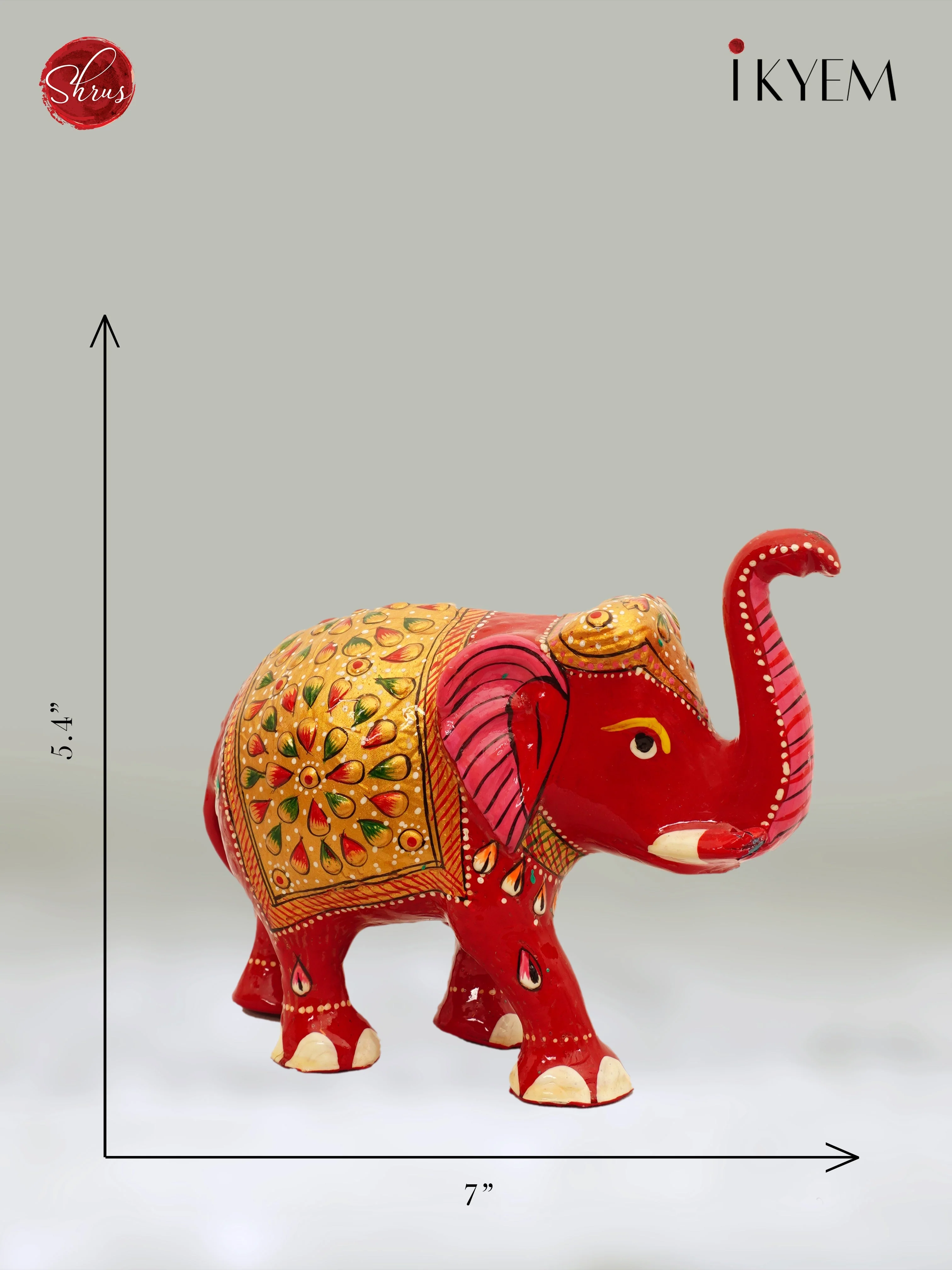 Meenakari Elephant Idol - Image 2