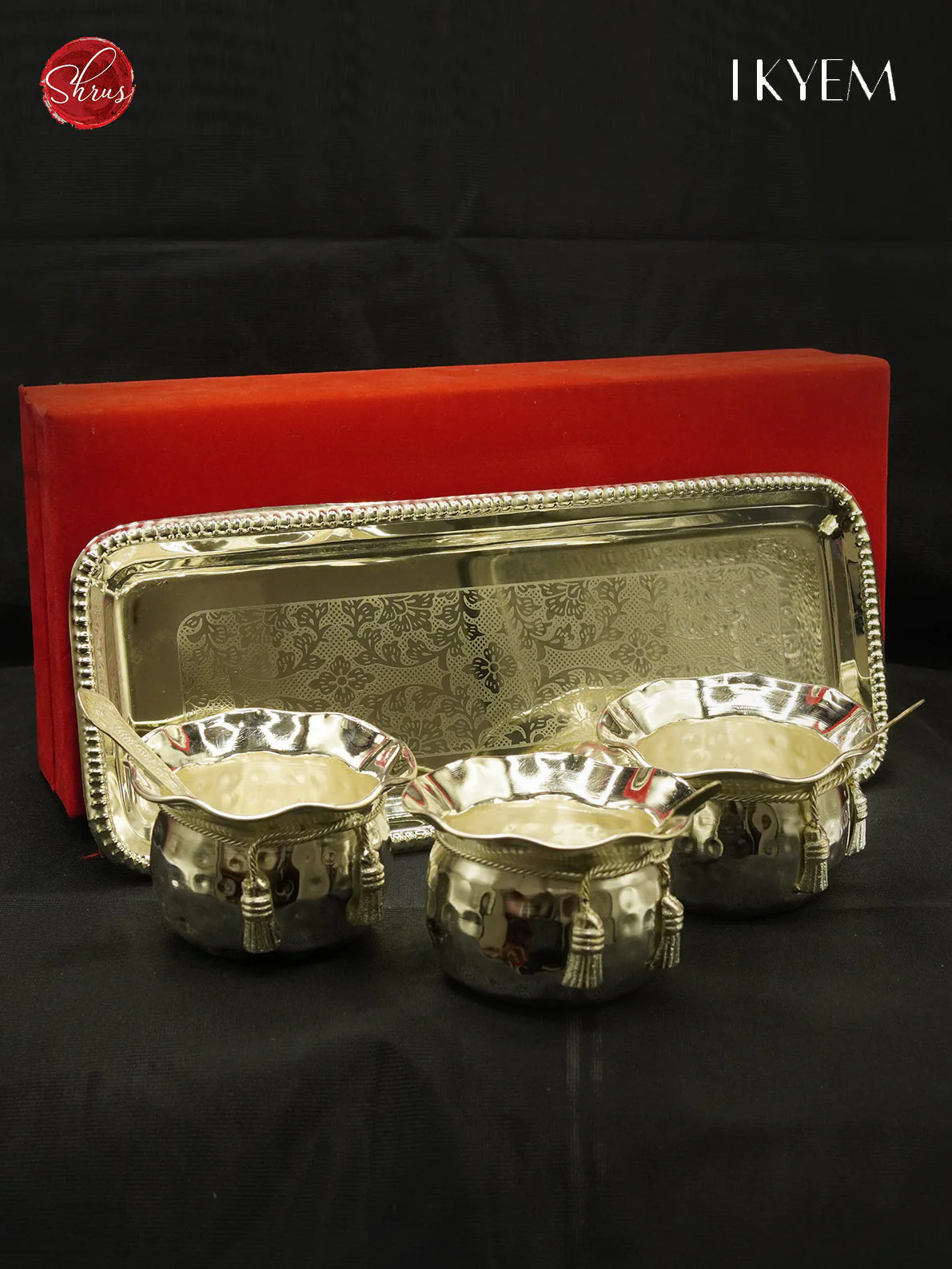 Silver Pooja Thali Set - Image 3
