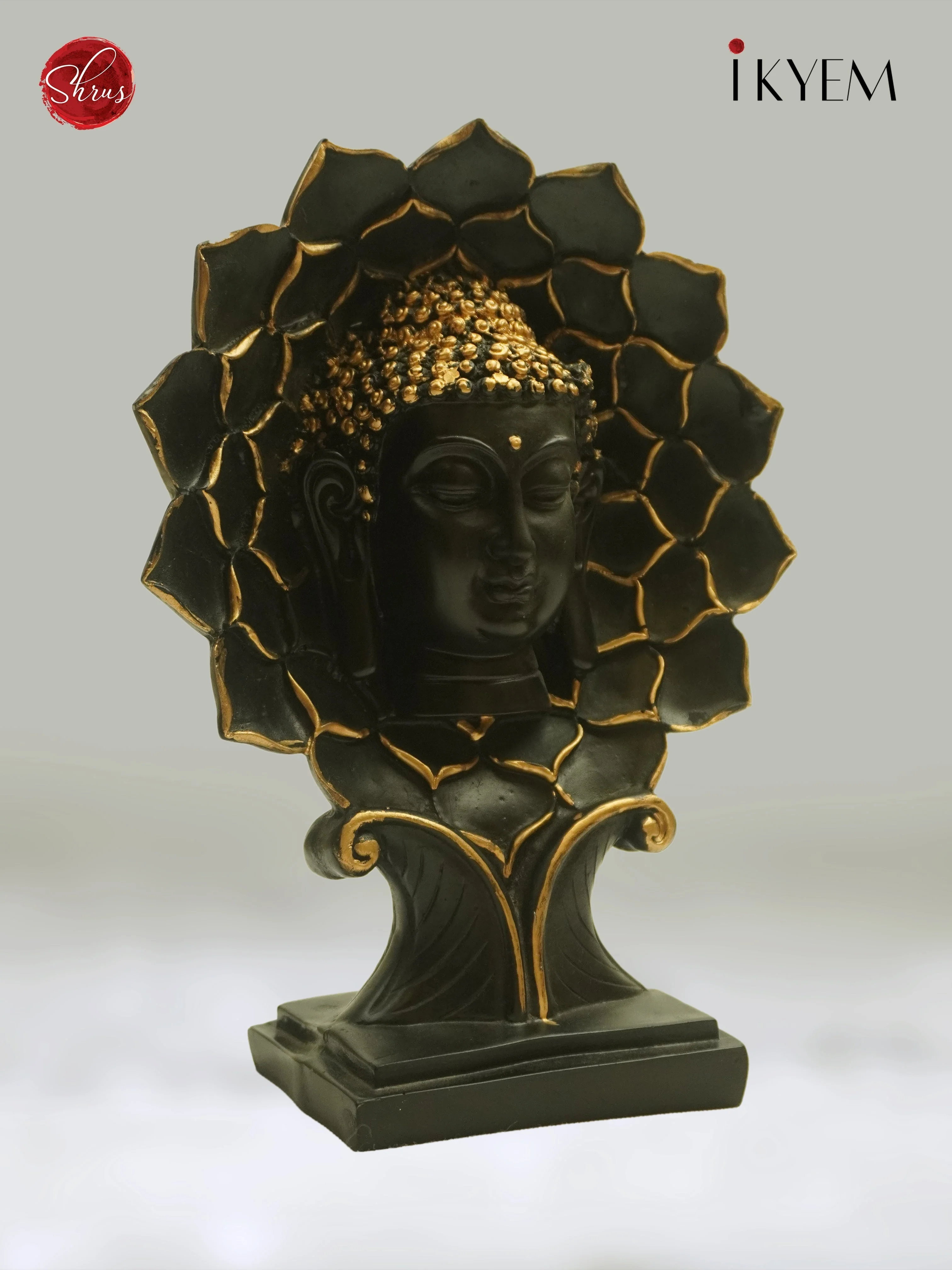 Buddha(Poly Resin) Head Place On Tree Showpiece - Image 3