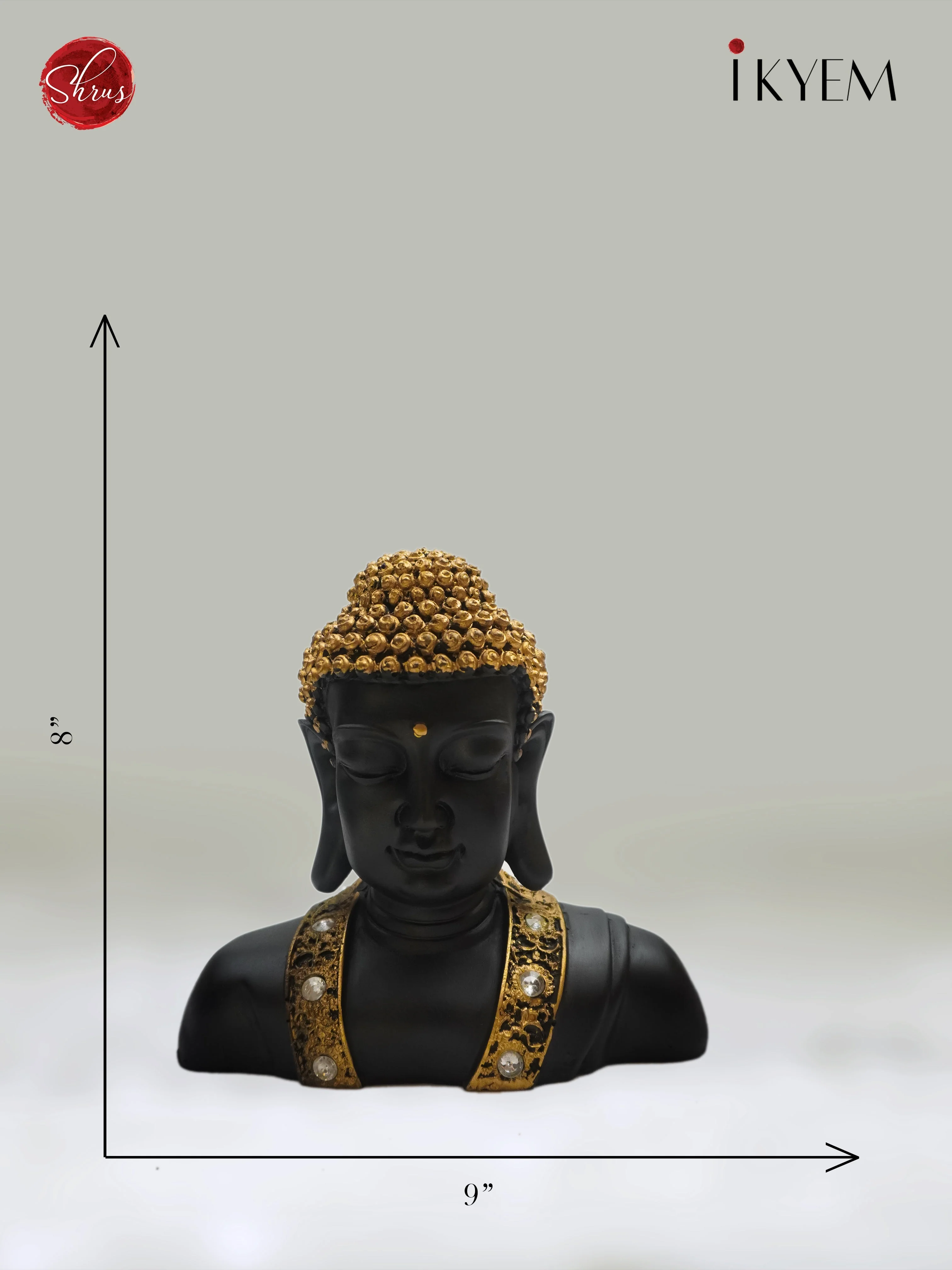 Black(Poly Resin) Buddha Idol - Image 5
