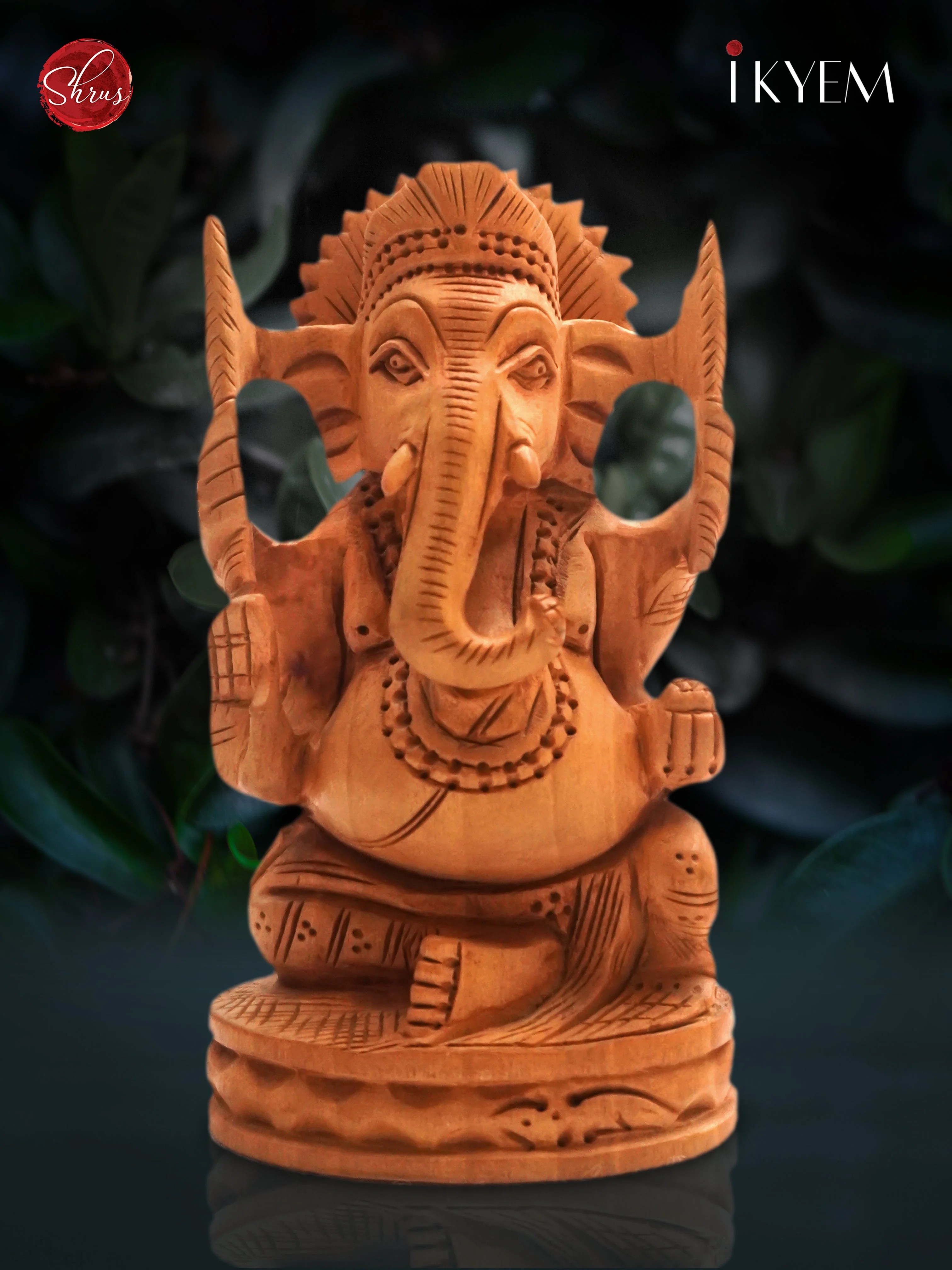 Wooden Lord Ganesh