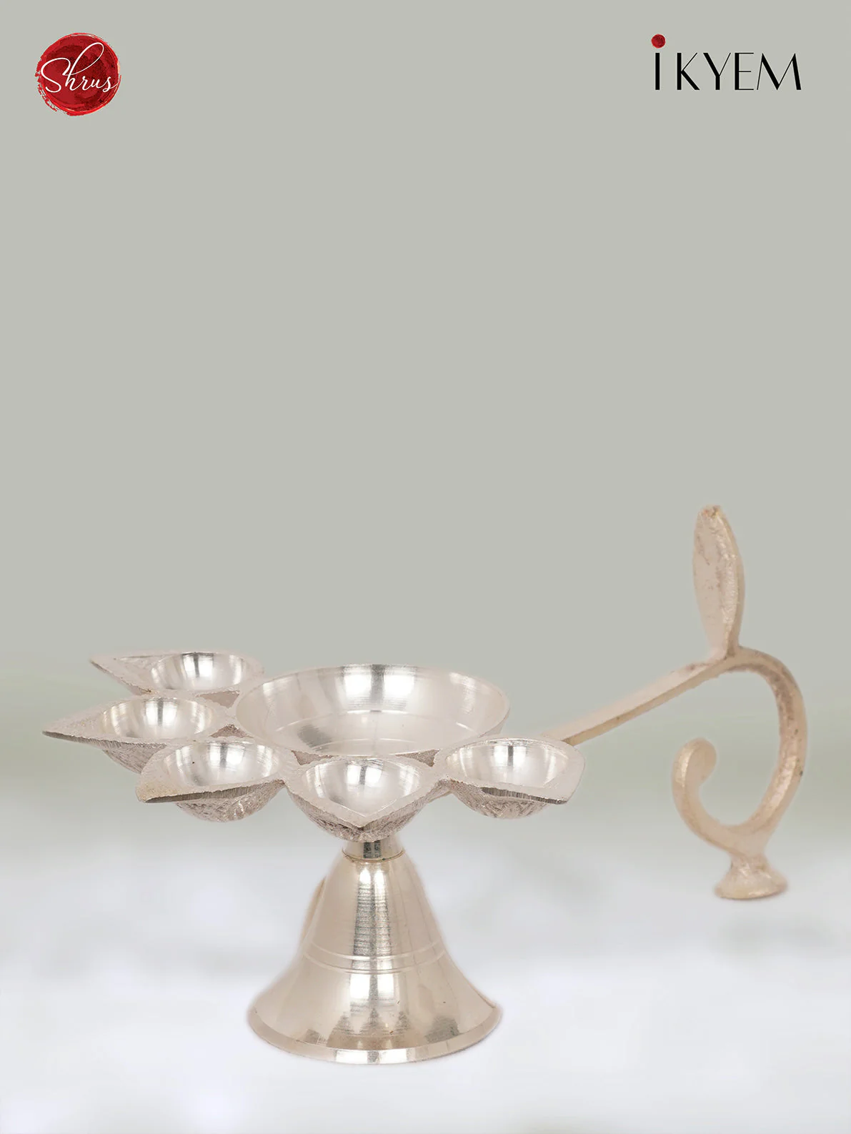 Silver Aarthi Lamp - 3 Inch - 3E26134 - Image 2