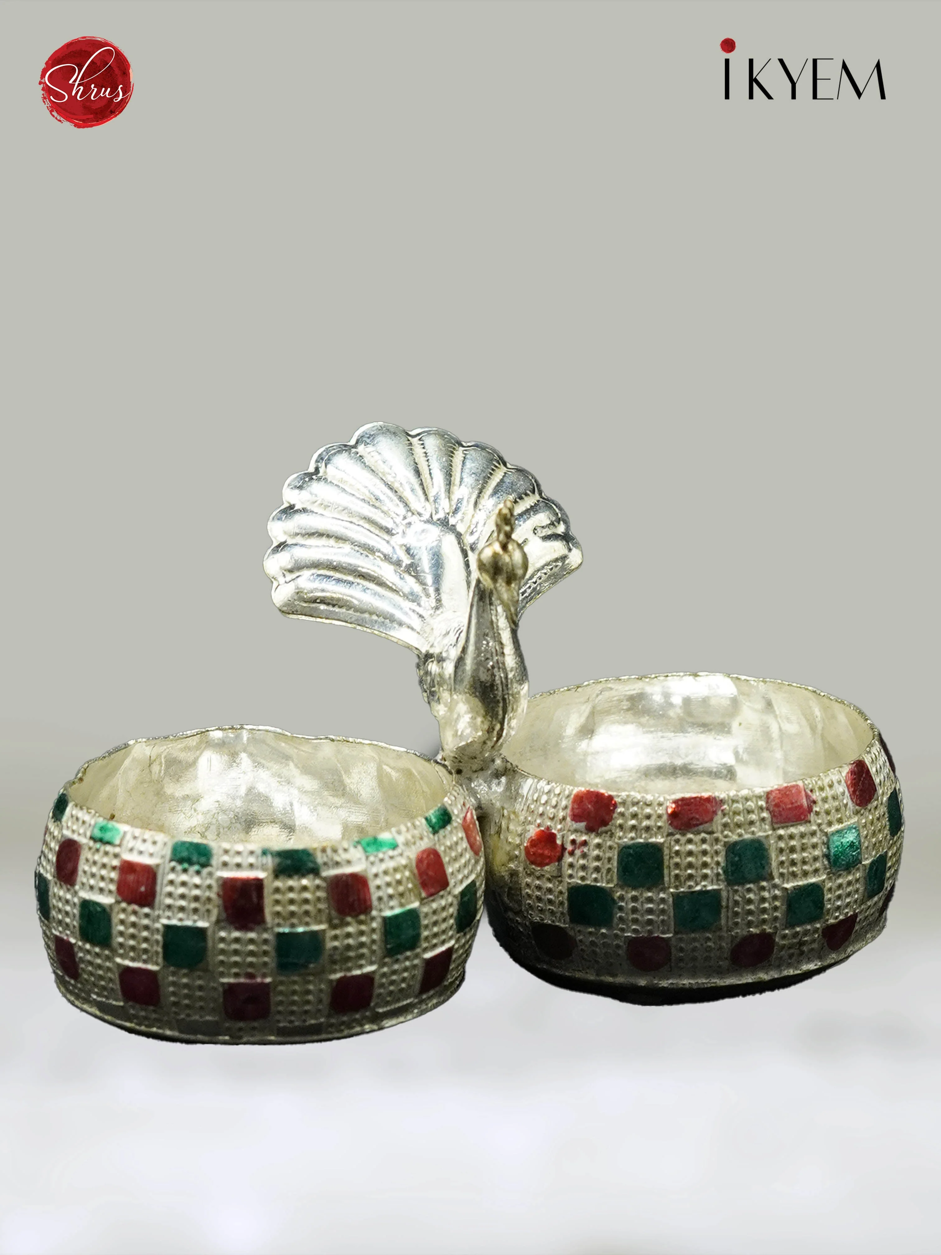 Peacock Kumkumam Holder - Image 3