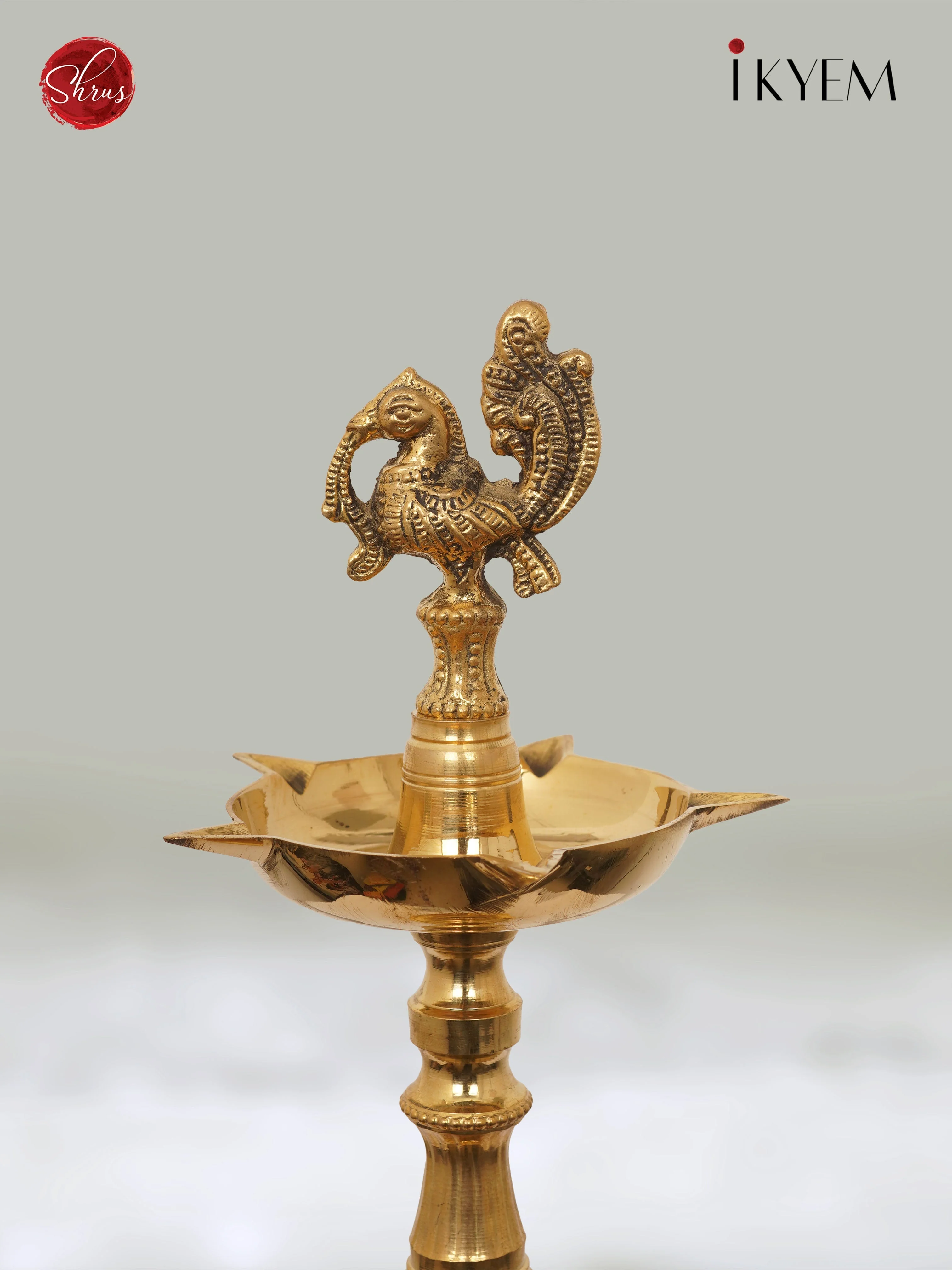 Brass Annam Kuthu Velakku with 5 Thirees - Image 2