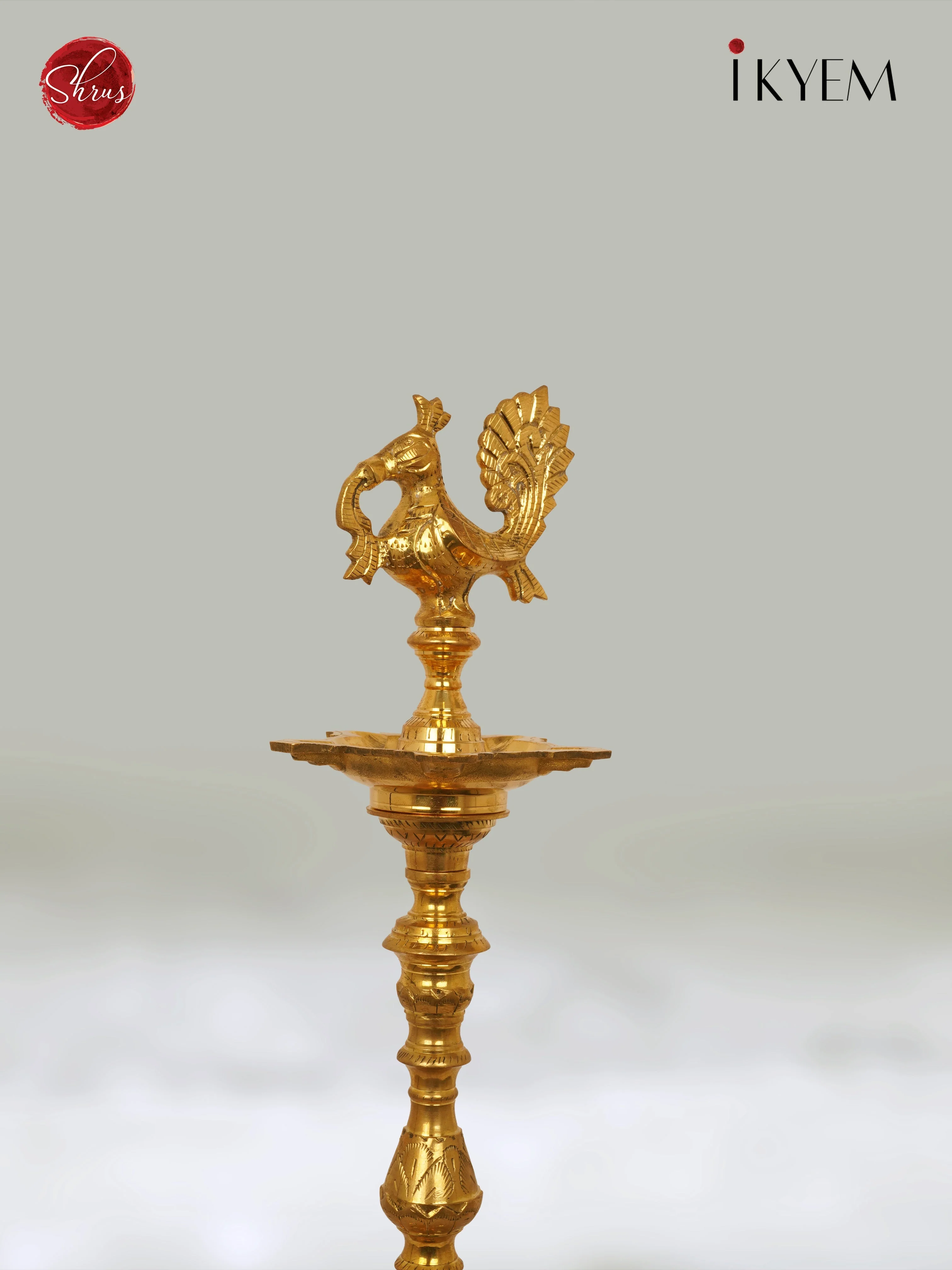 Brass Annam Kuthu Velakku with 5 Thirees - Image 2
