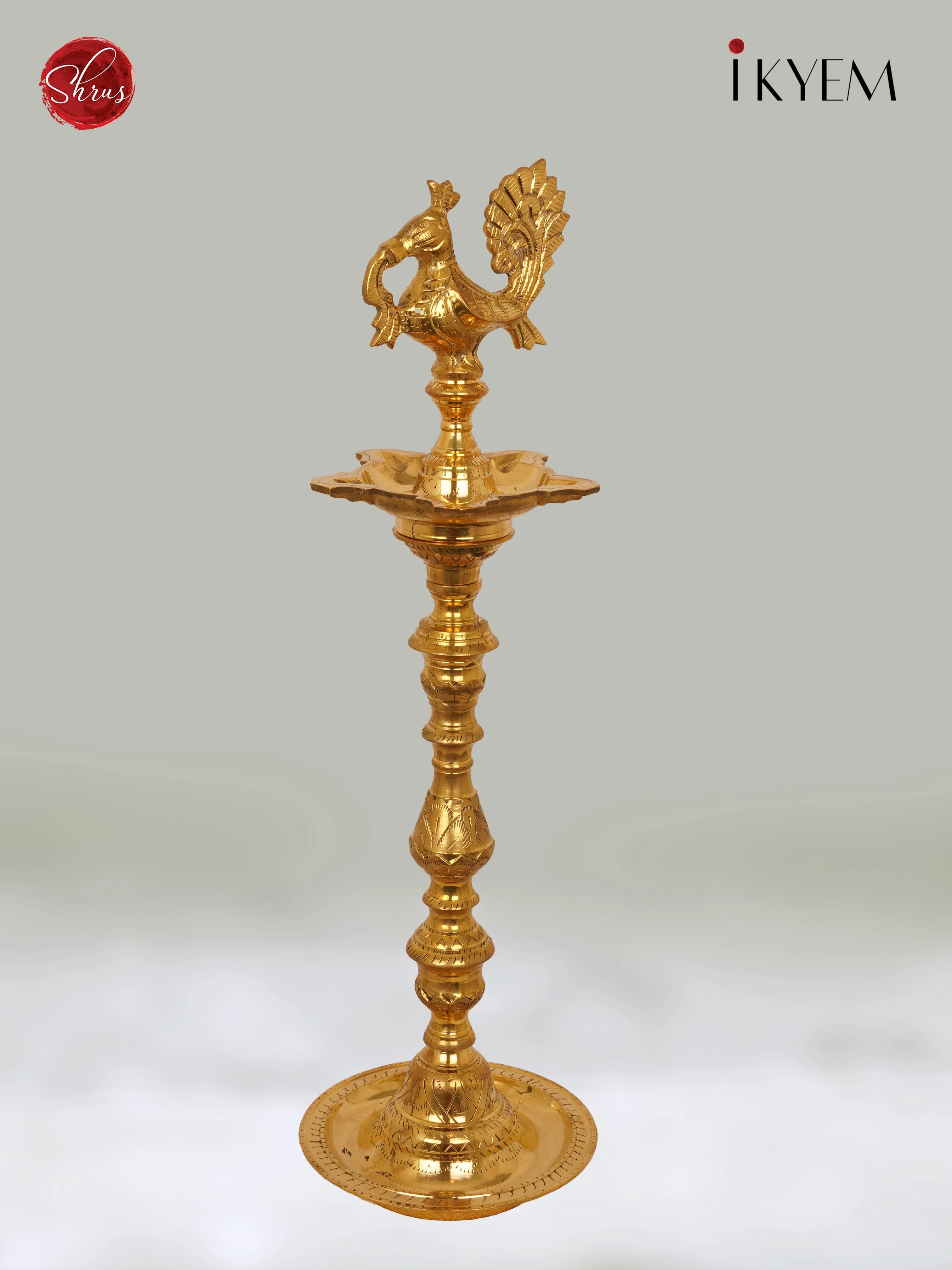Brass Annam Kuthu Velakku with 5 Thirees - Image 4