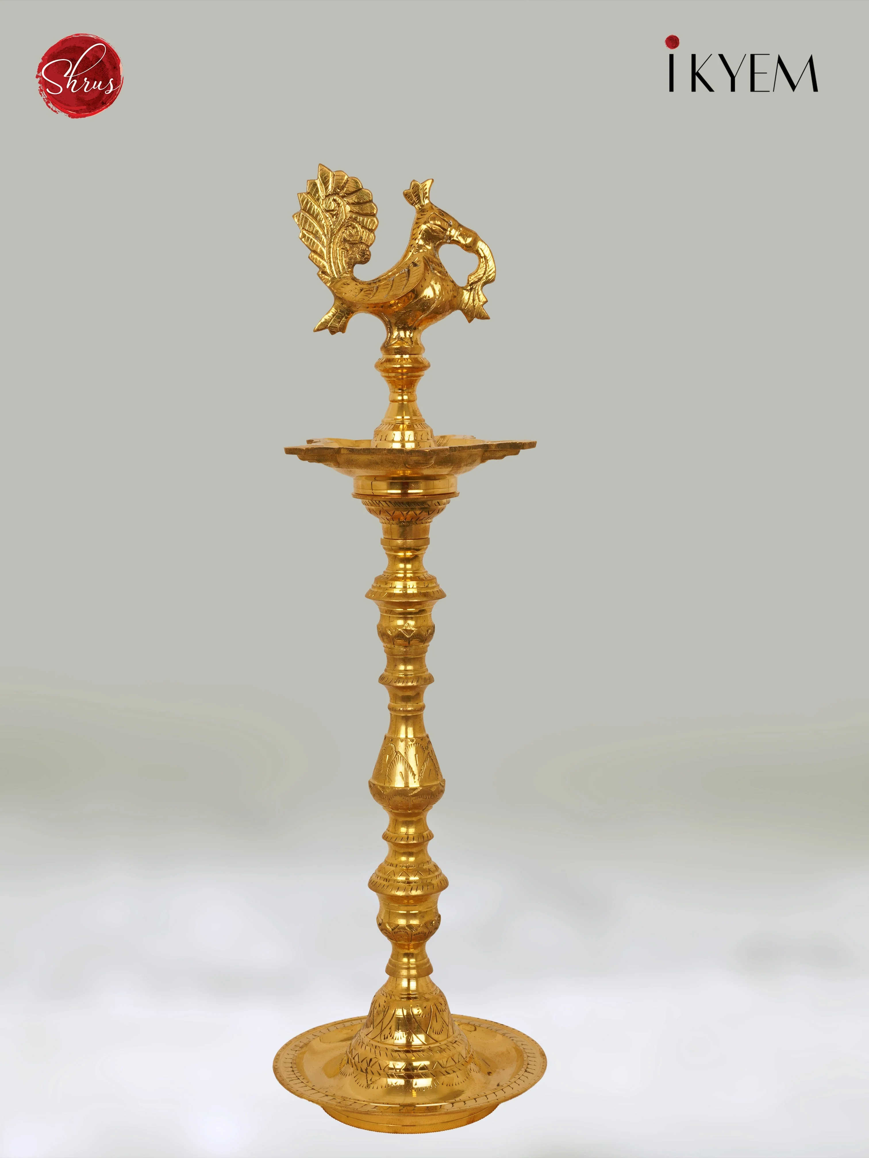 Brass Annam Kuthu Velakku with 5 Thirees - Image 4