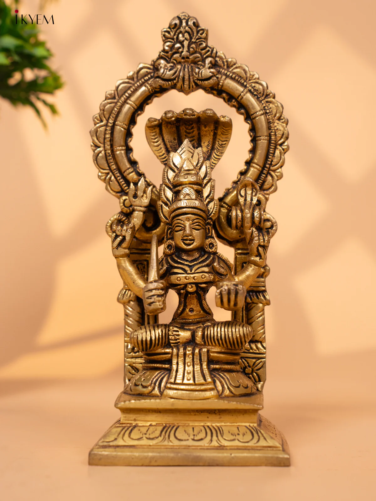 Goddess Kamakshi Idol Brass Idol - 7.2 Inch - 3E31191 - Image 2