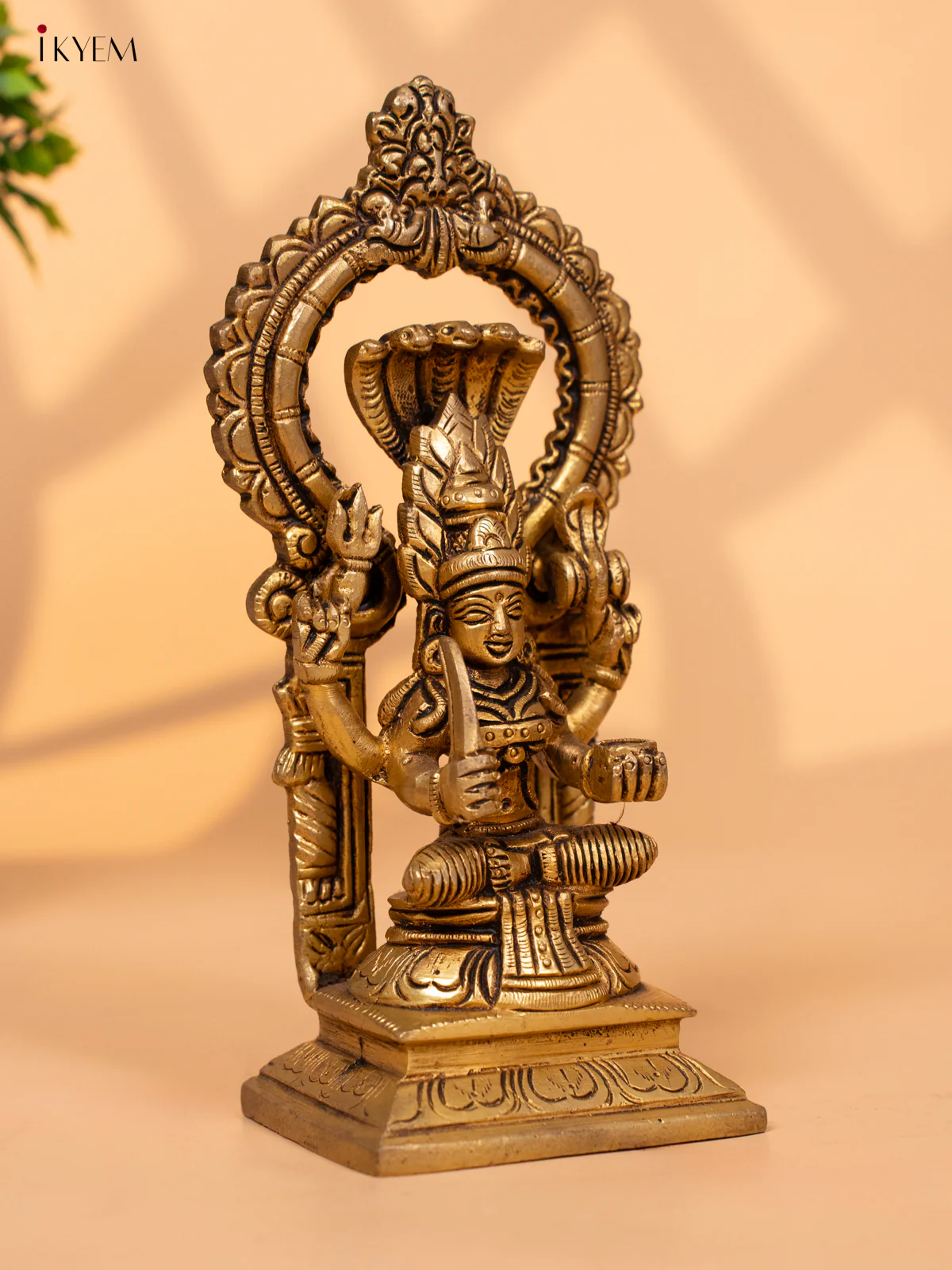 Goddess Kamakshi Idol Brass Idol - 7.2 Inch - 3E31191 - Image 4