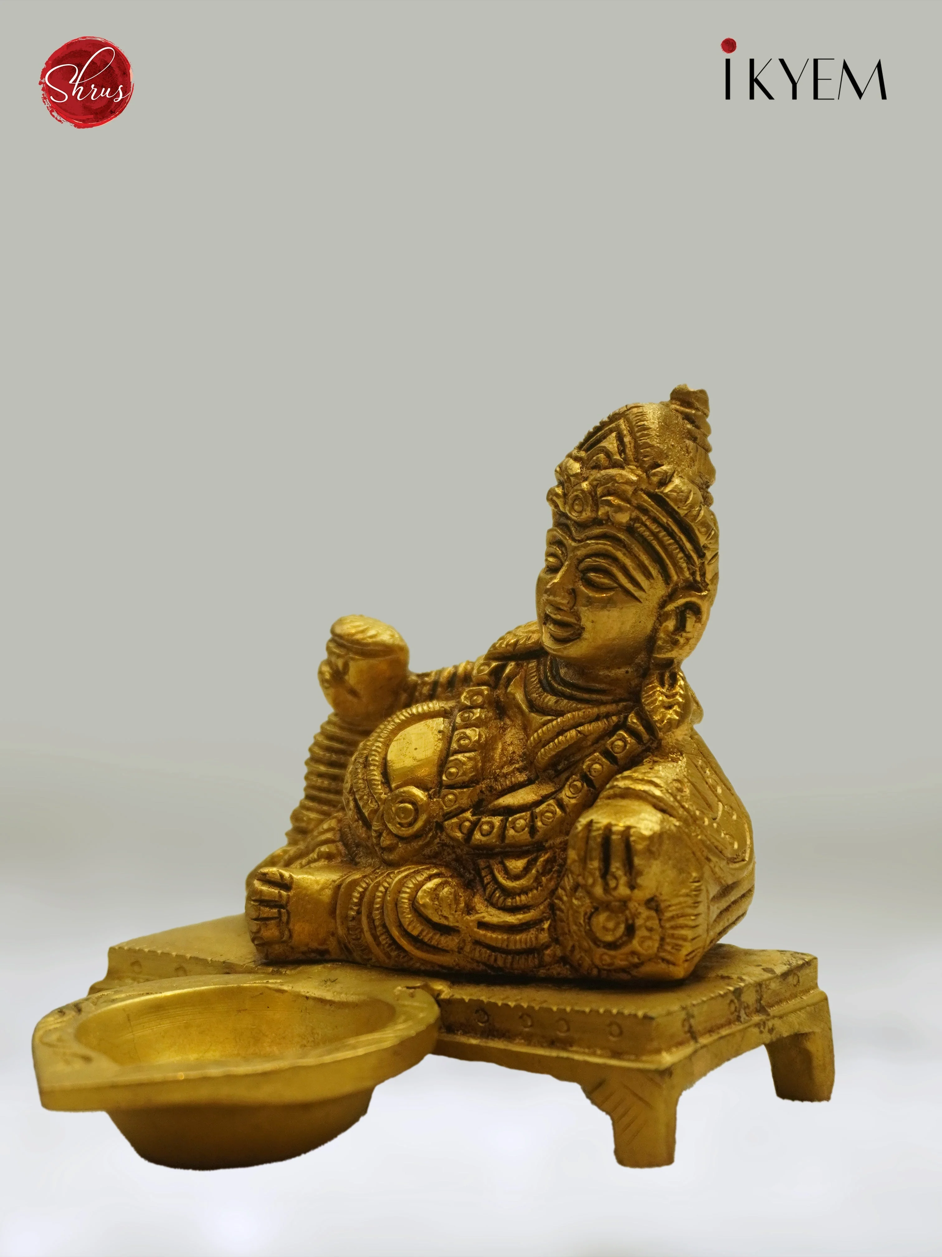 Brass Kubera Bhandari Oil Lamp - 3.5 Inch - 3E31214 - Image 4