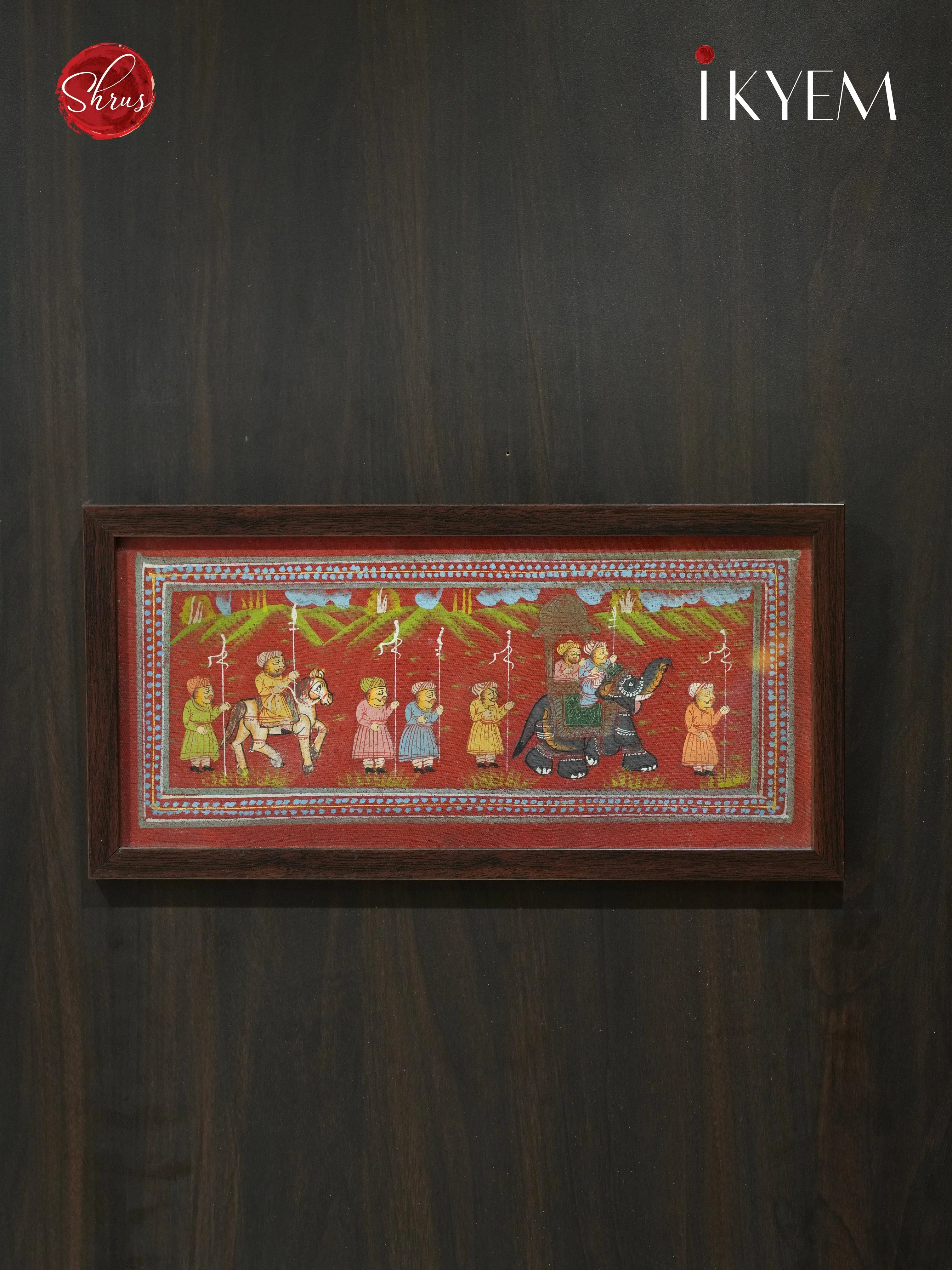 Mughal Painting - A Painted Picture with a marching people