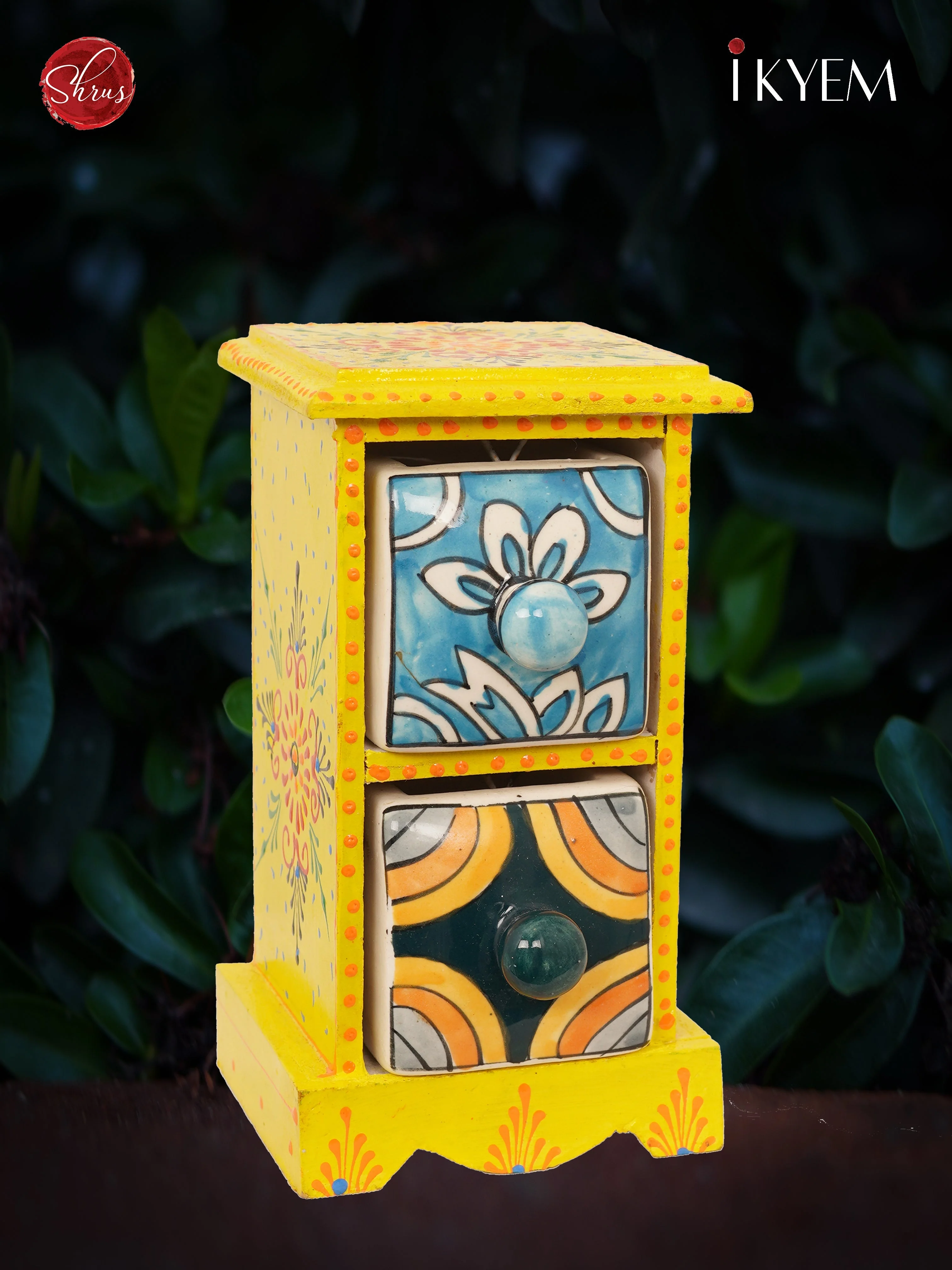 Hand painted Wooden Storage Box - Return Gift
