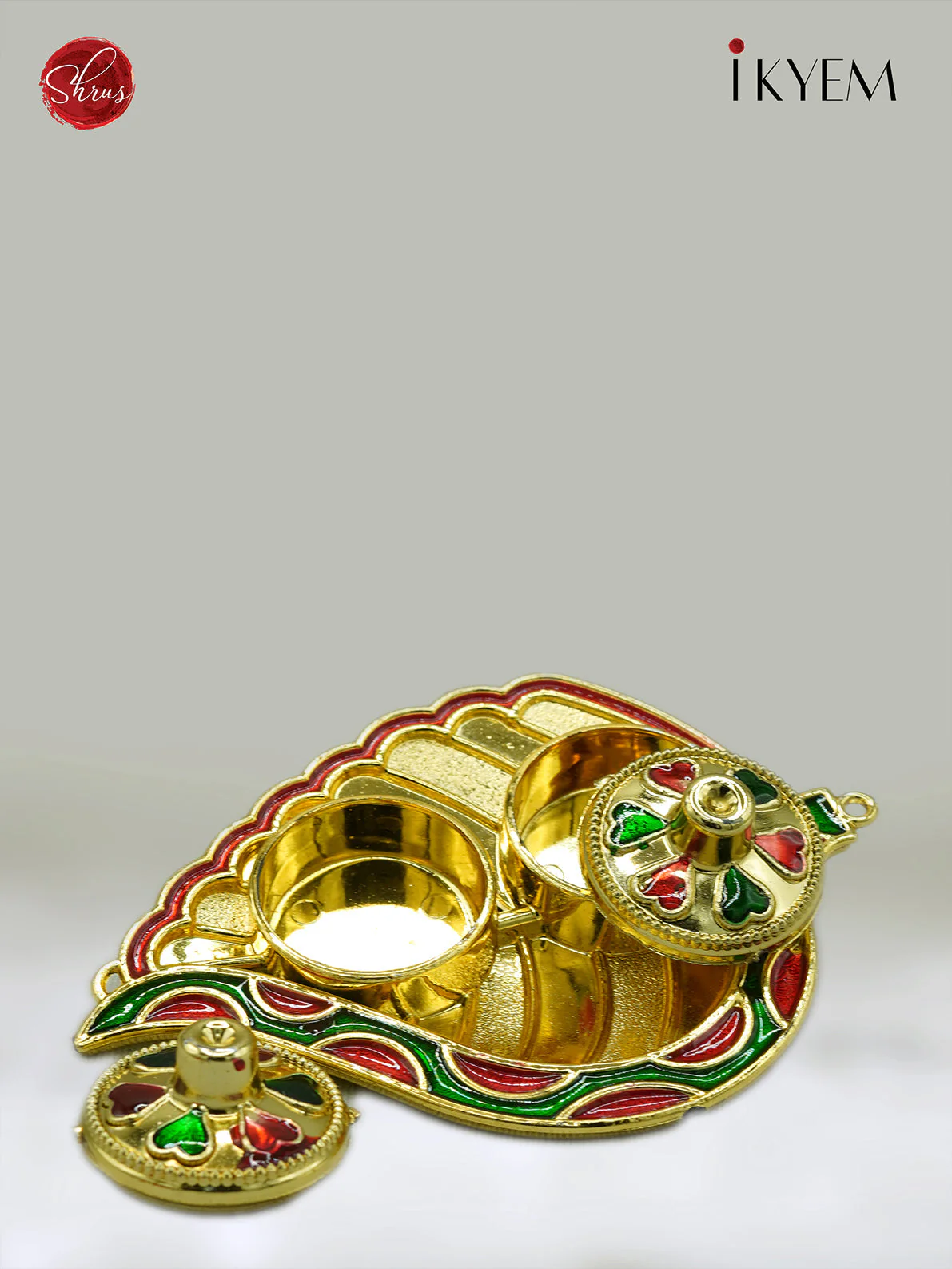 Paan Leaf Meenakari Kumkum Holder - Return Gift - Image 2