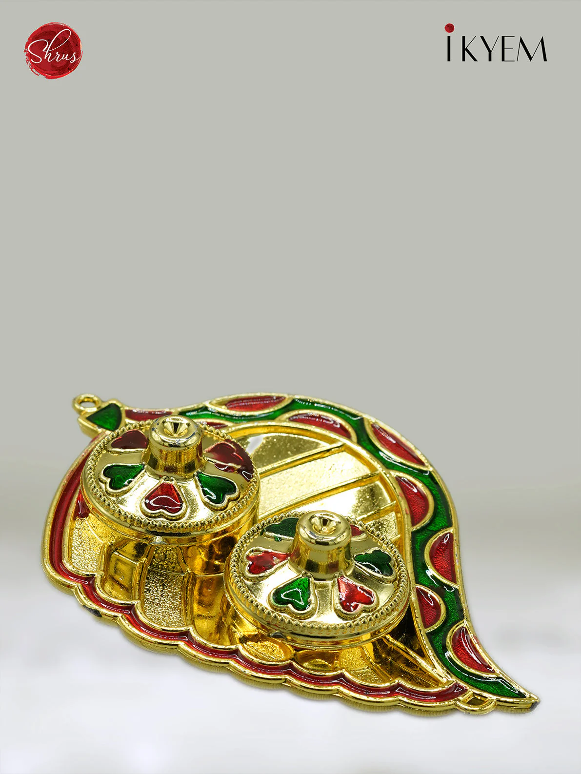Paan Leaf Meenakari Kumkum Holder - Return Gift - Image 3