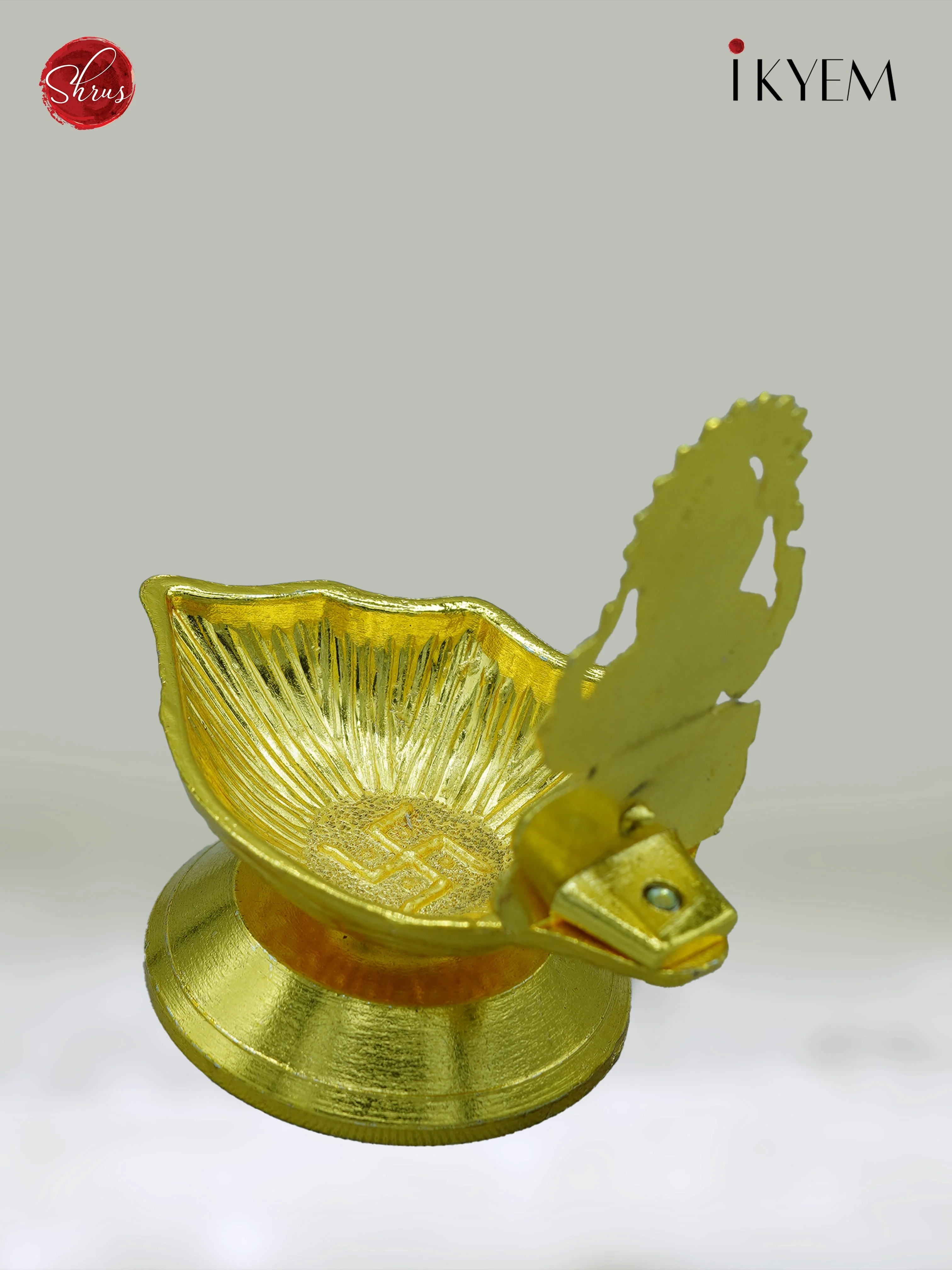Gold Plated Ganesha Lamp - Image 4