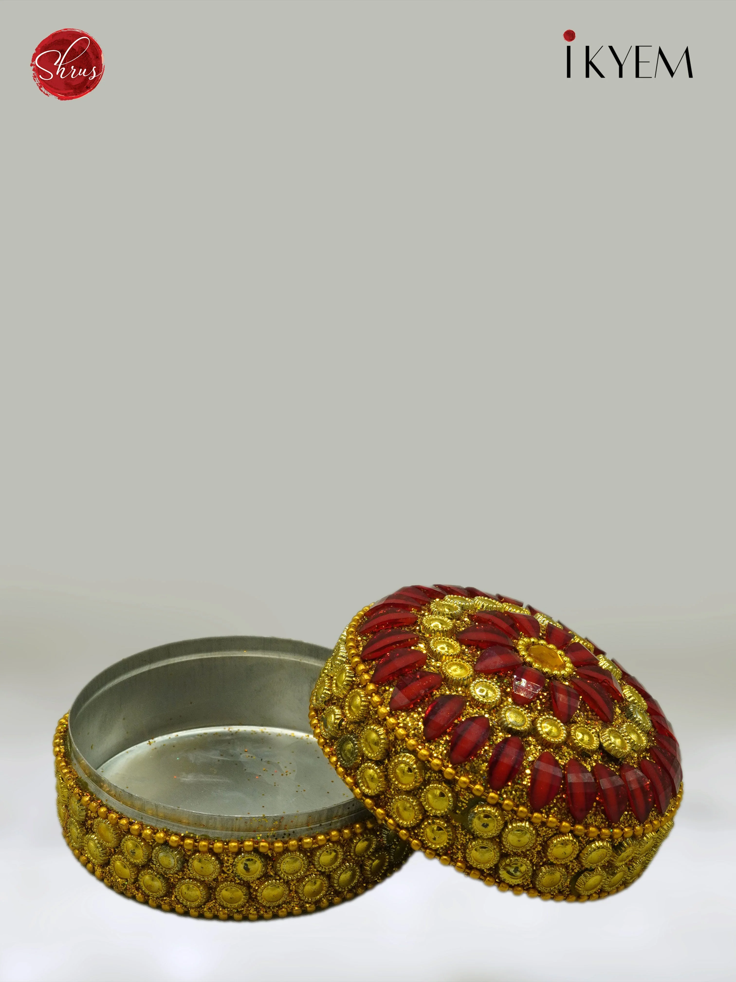 Decorative Colourful Stone kumkum Box - Image 2