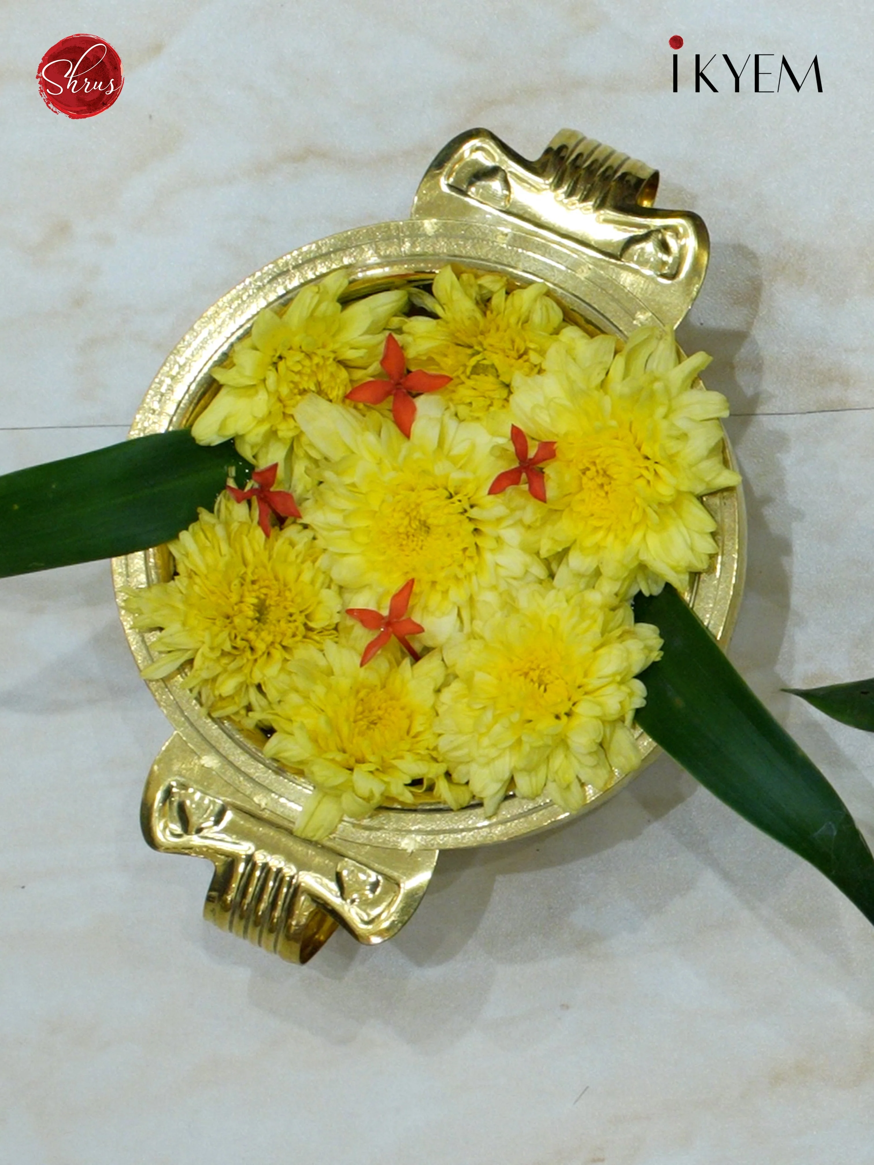 GOLD PLATTED BRASS URLI - Image 2