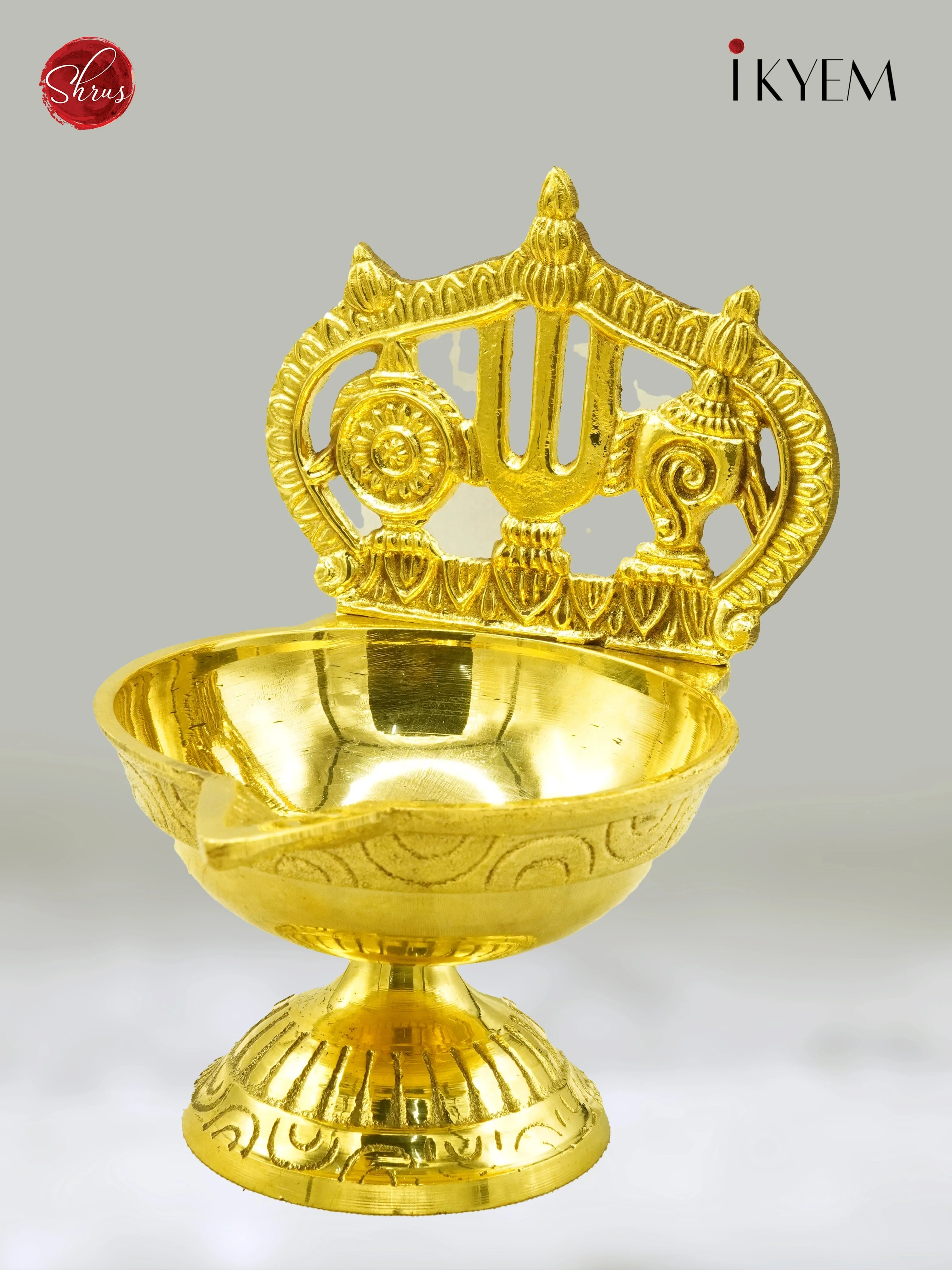 namam , Sangu, chakaram brass diya - return gift - Image 2