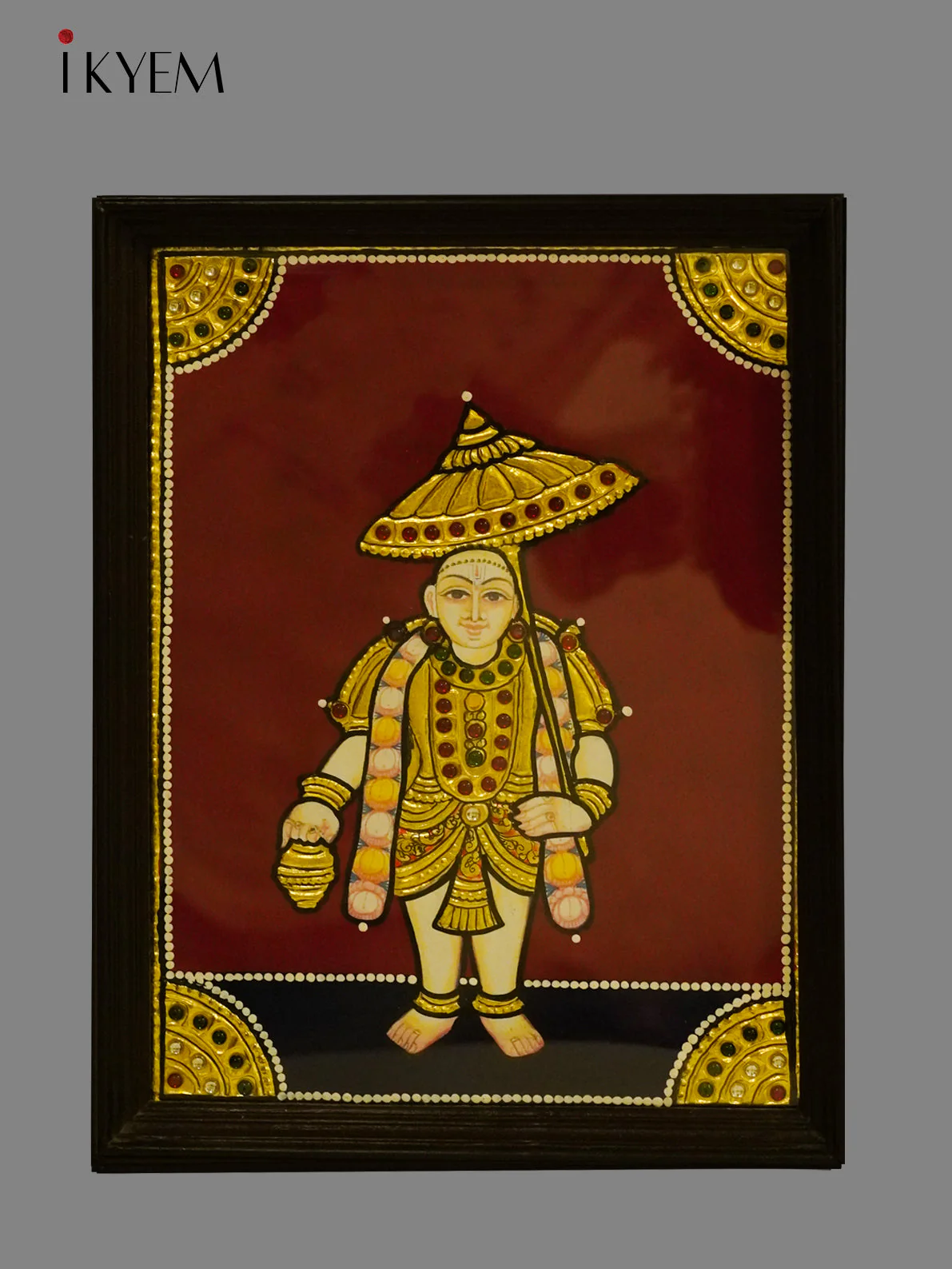 DASAVATHAARAM (10 INCARNATIONS OF LORD VISHNU) ACRYLIC HAND PAINTING WITH TEAK WOOD FRAMING & GOLD FOIL WORK - Image 7