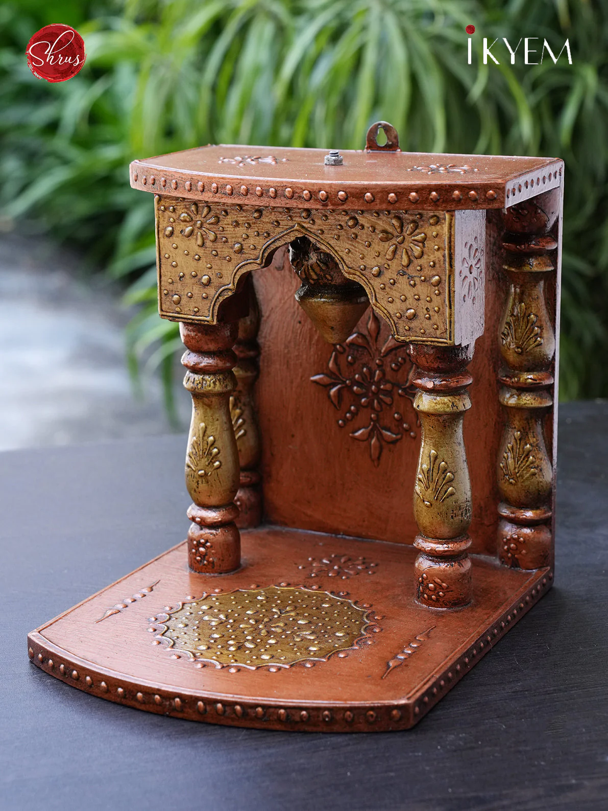 Wooden Hand painted Pooja Mantap - Pooja Article - Image 2
