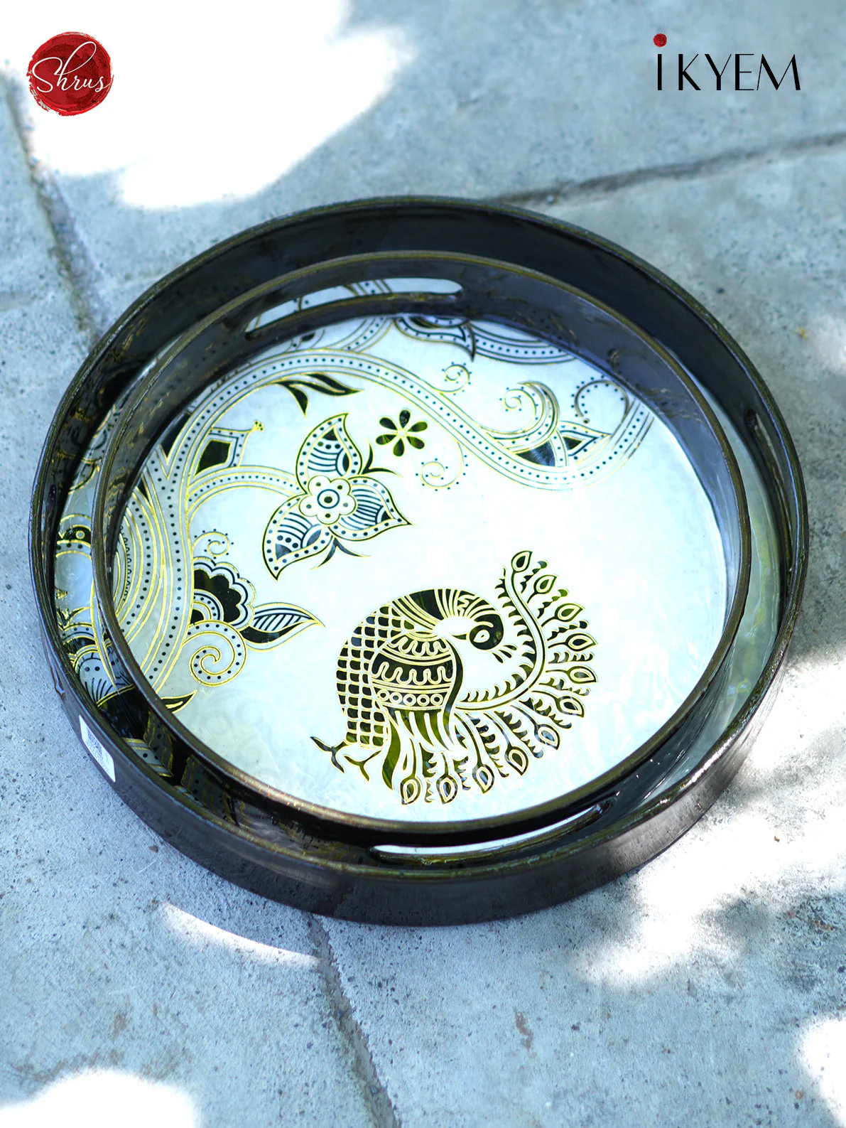 Printed Round Tray Set - Image 2