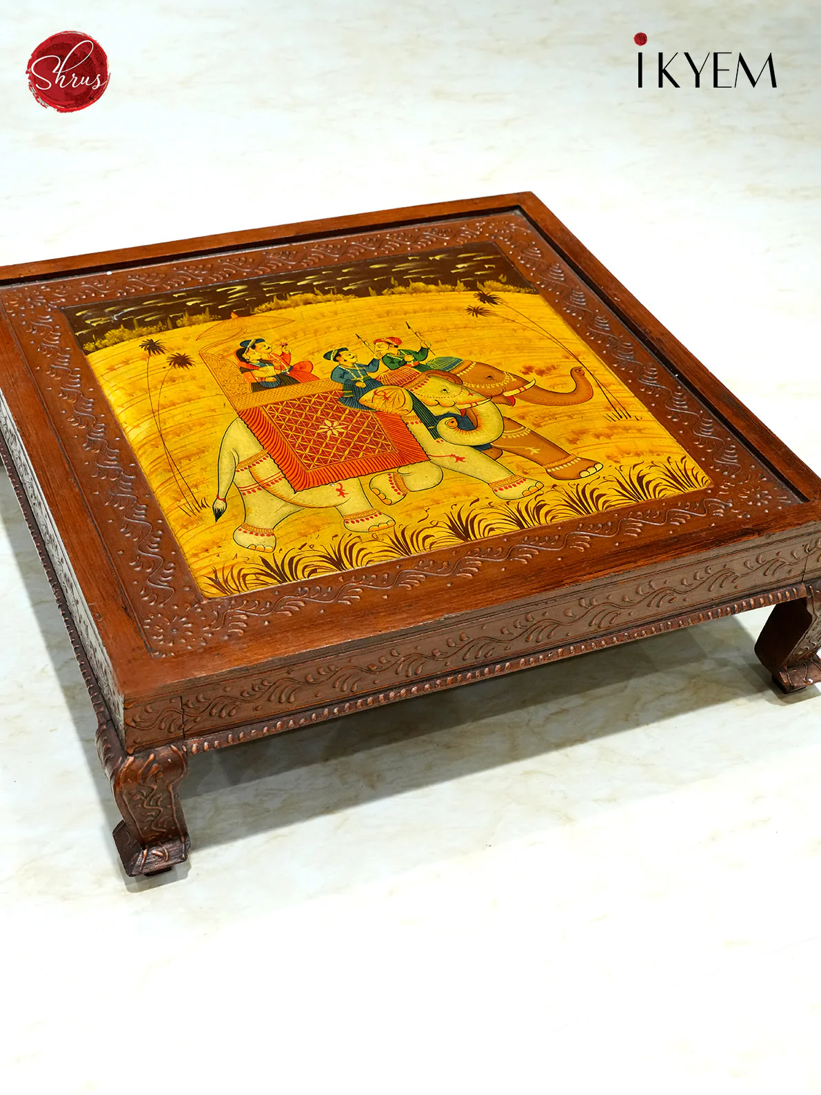 Handpainted Wooden Stool