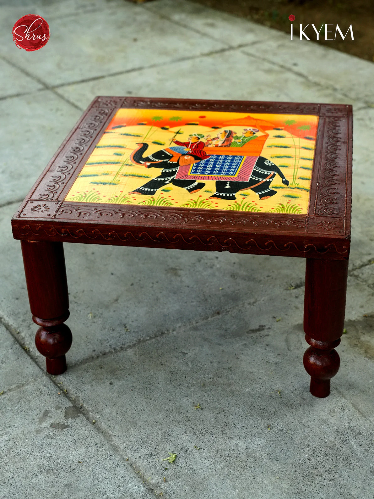 Handpainted Wooden Stool