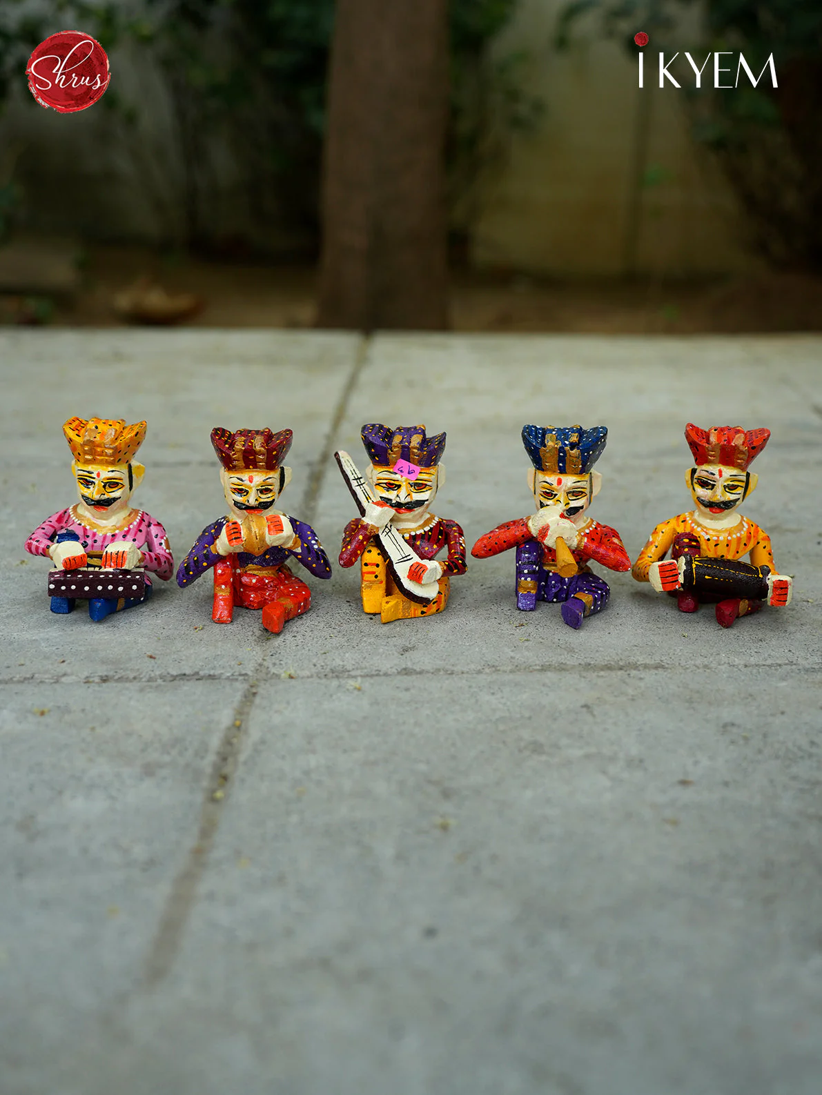 Handpainted Rajastani Babla Musician Dolls Set