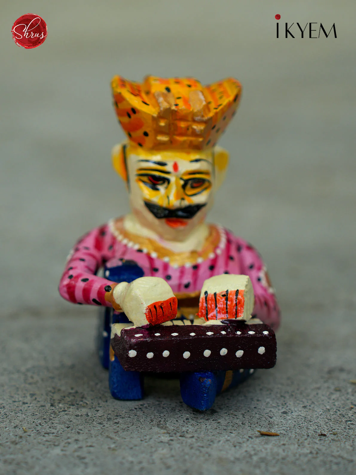 Handpainted Rajastani Babla Musician Dolls Set - Image 7