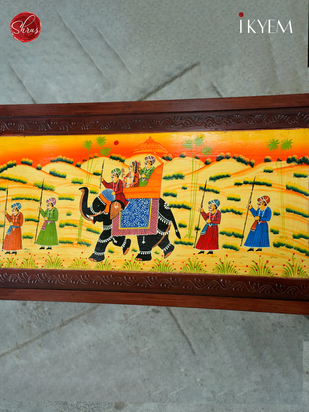 Handpainted Wooden Tea Table - Image 2