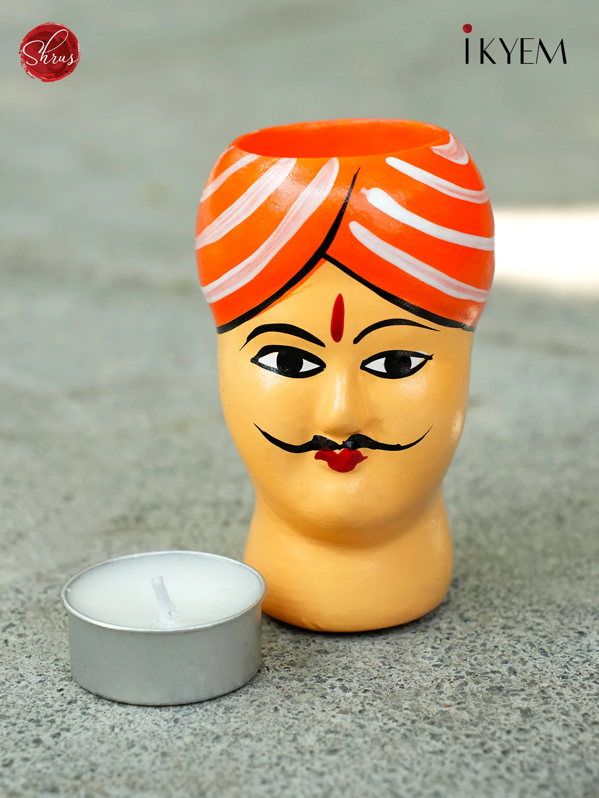 Clay Hand painted Doll Candle - Image 2