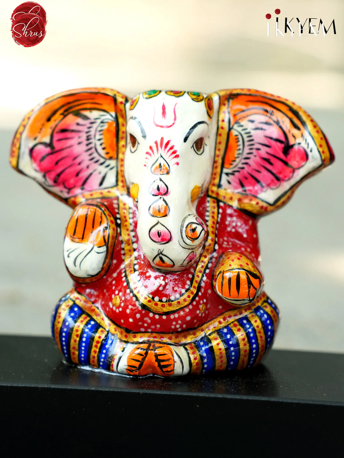 Ganesha with Elephant Ceramic doll - Image 2
