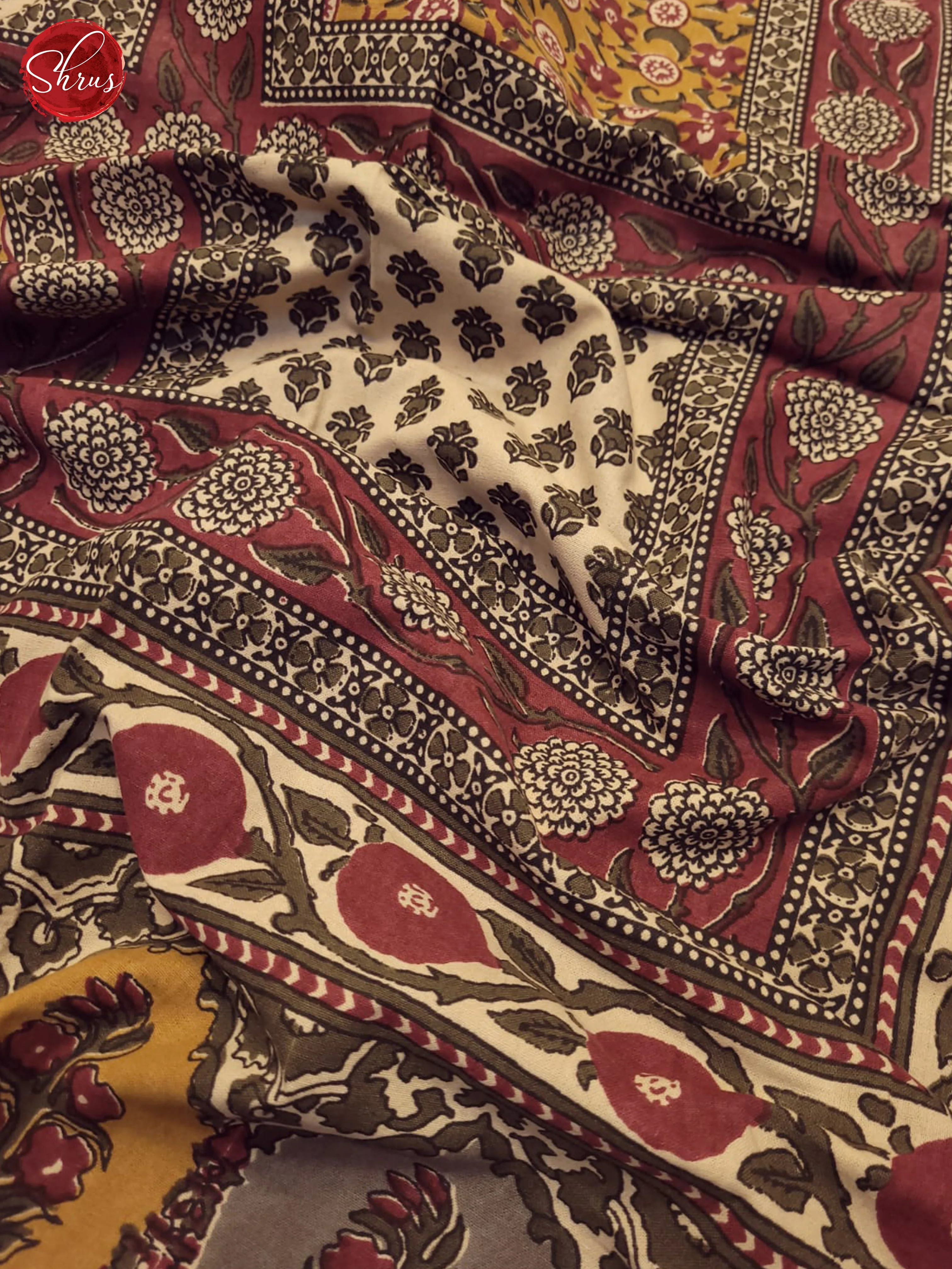 Maroon & Mustard- Jaipuri Printed Double Bed Spread