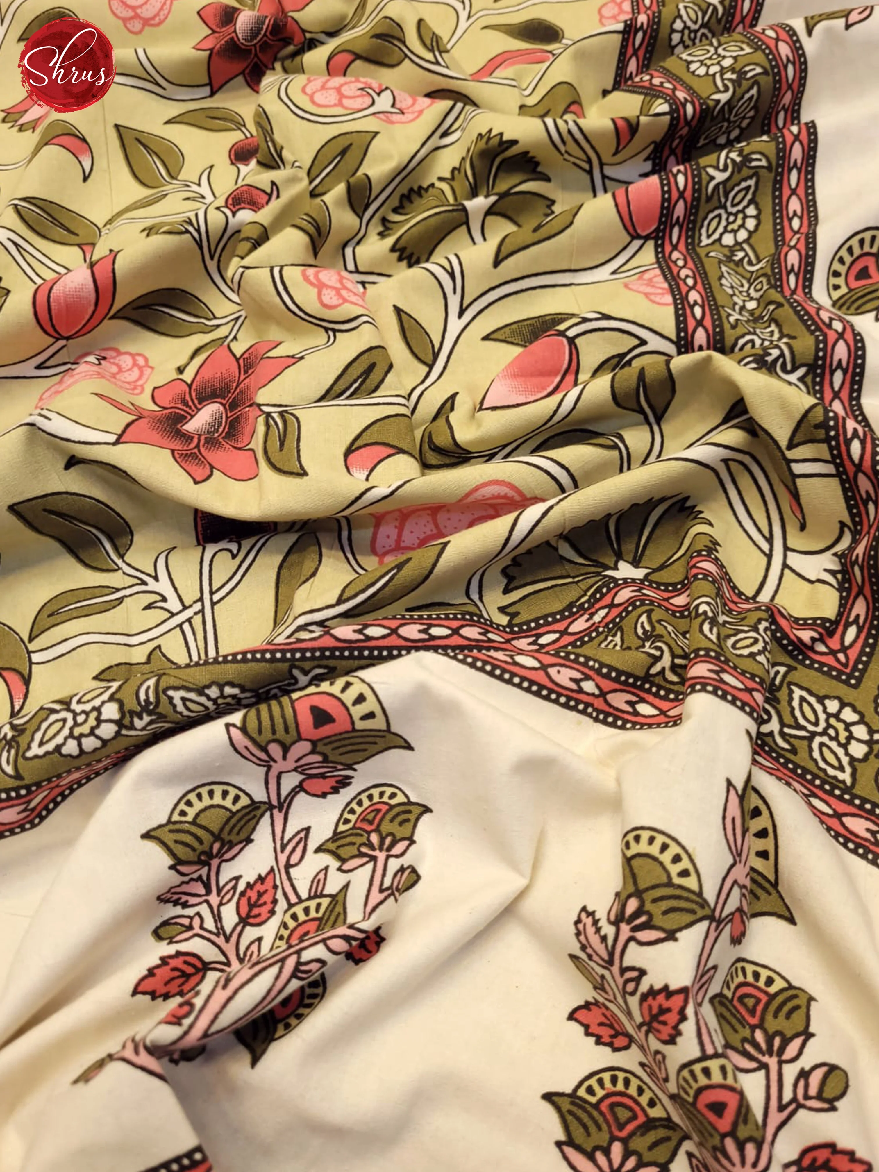 Green & Pink - Jaipuri Printed Double Bed Spread