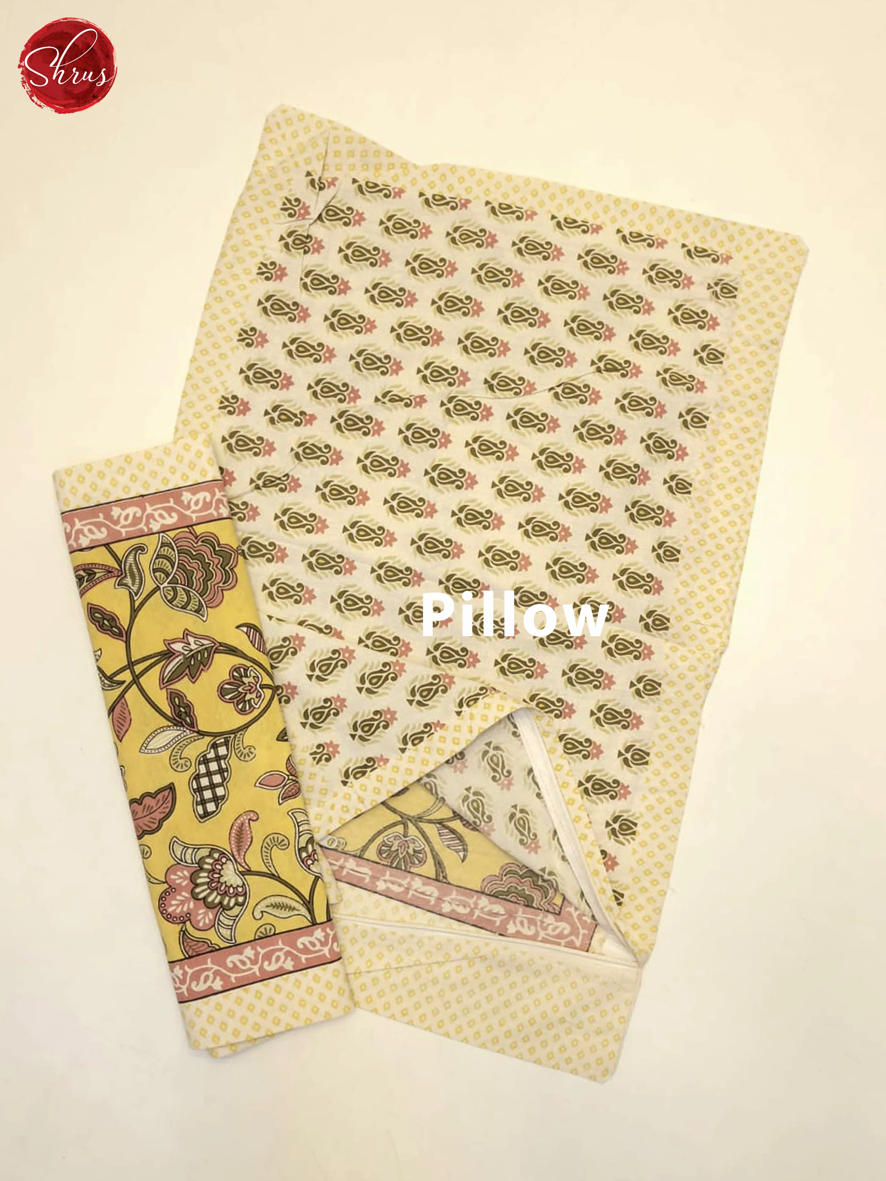 Light Yellow & Cream - Jaipuri Printed Double Bed Spread - Image 3