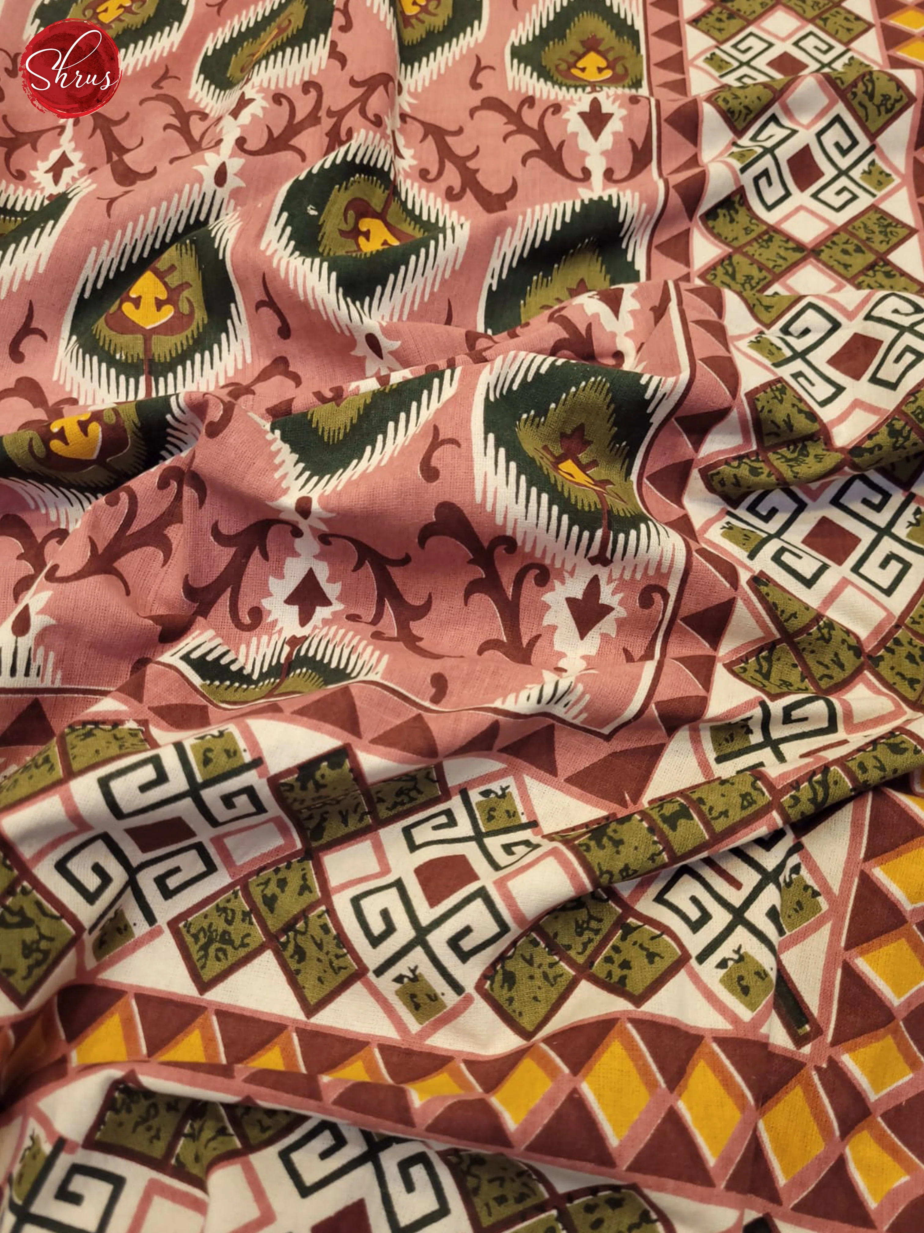 pink & Green - Jaipuri Printed Double Bed Spread