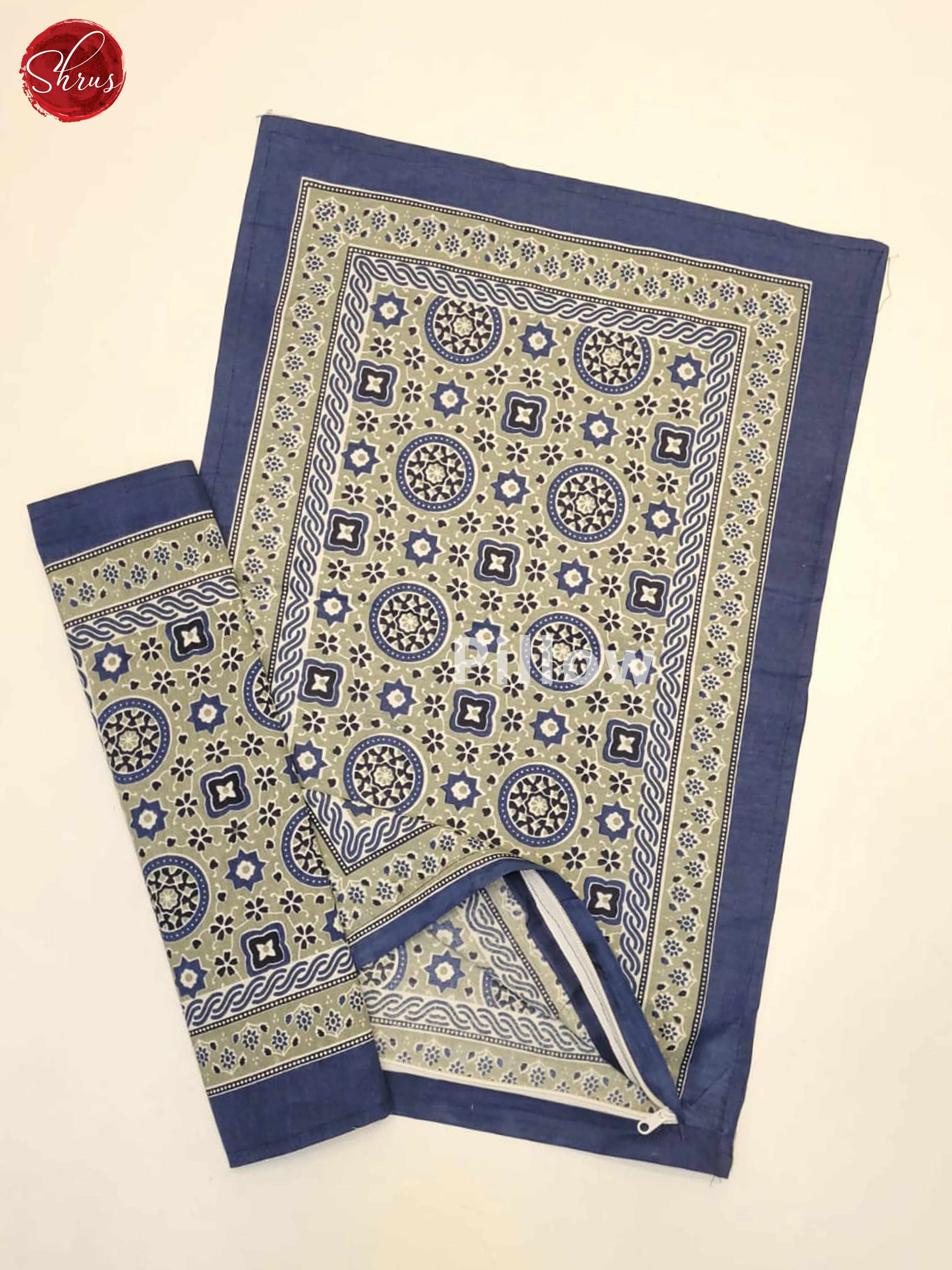 Green & Blue- Jaipuri Printed Double Bed Spread - Image 3