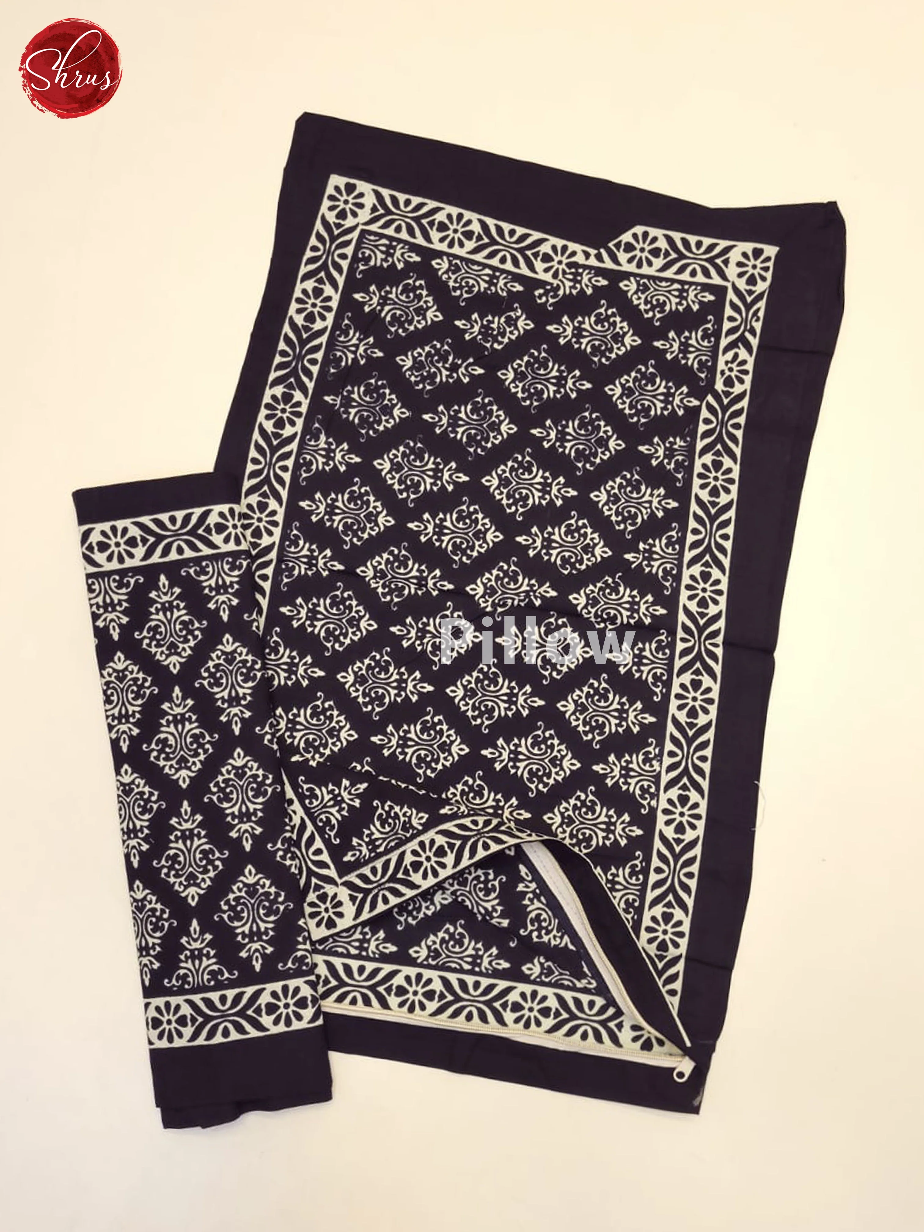 Black- Jaipuri Printed  Double Bed Sheet - Image 3