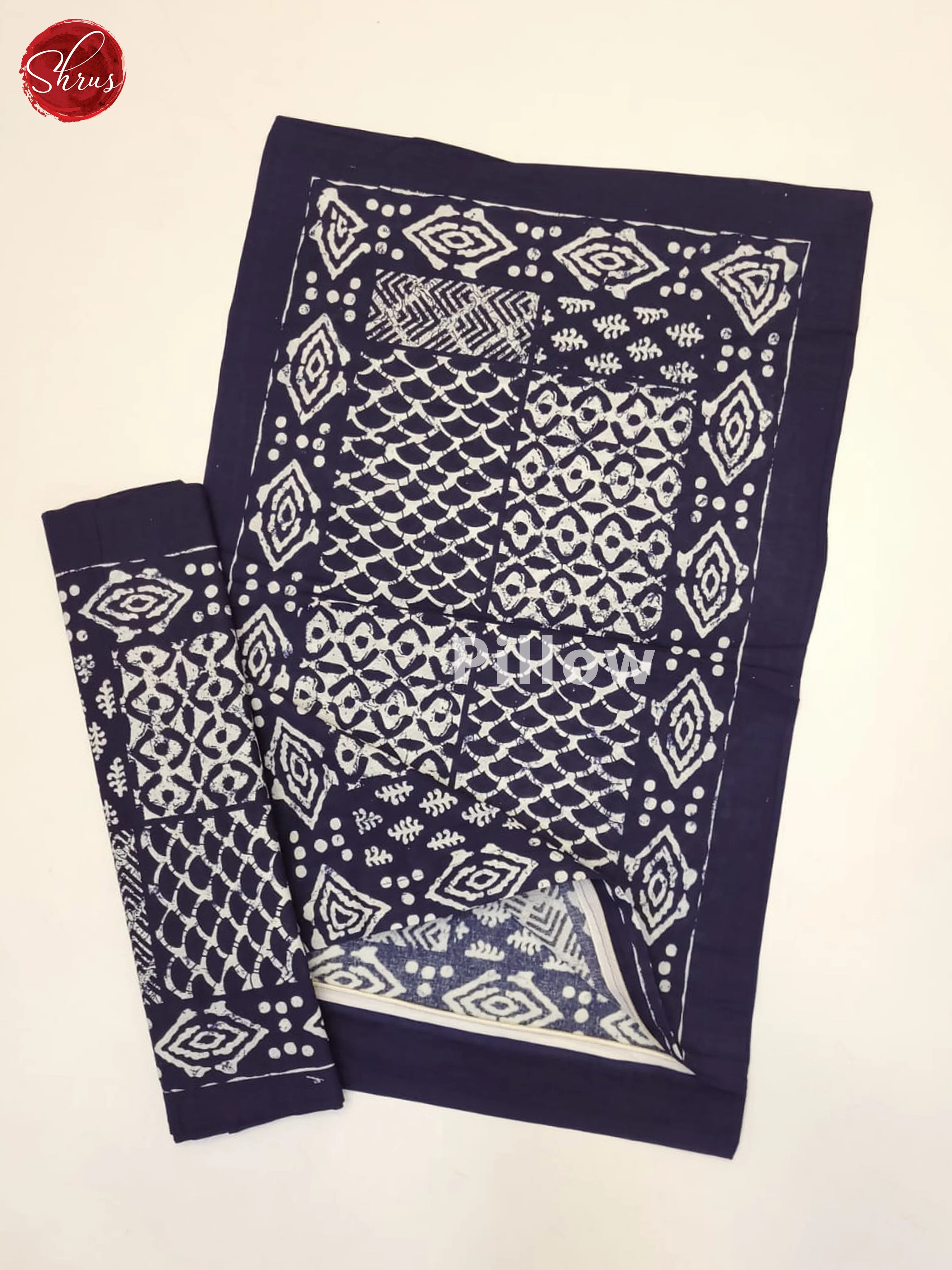Blue & White- Jaipuri Printed Double Bed Spread - Image 3