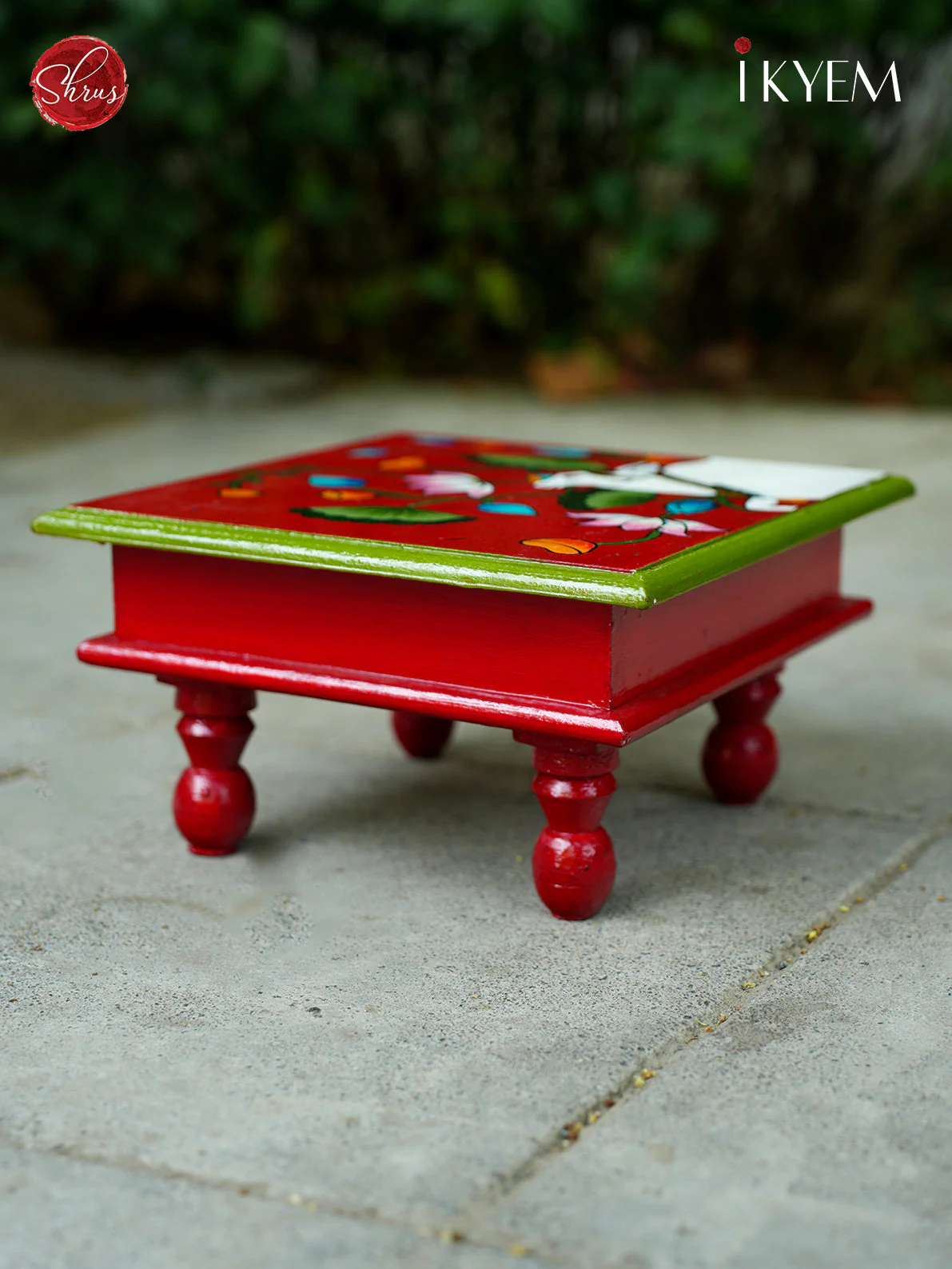 Wooden Hand Painted Pichwai Chowki