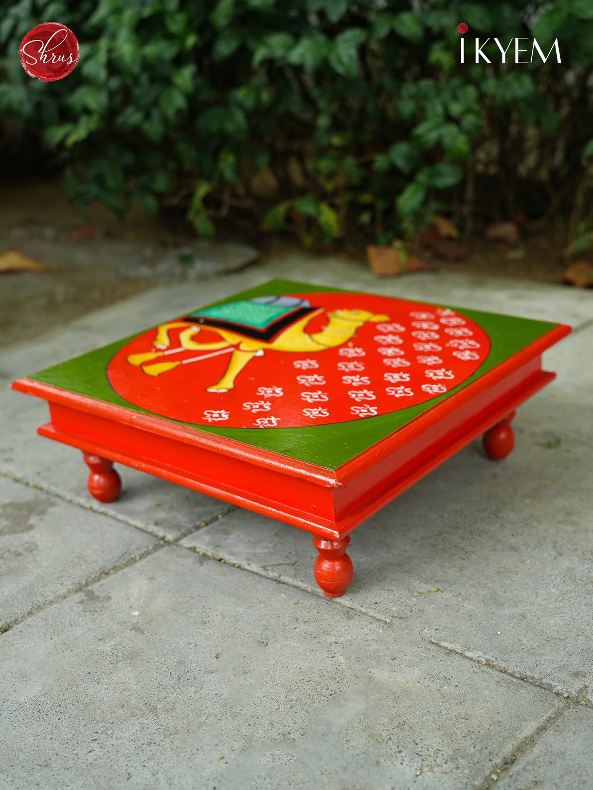 Camel Hand painted Wooden Chowki - Image 2