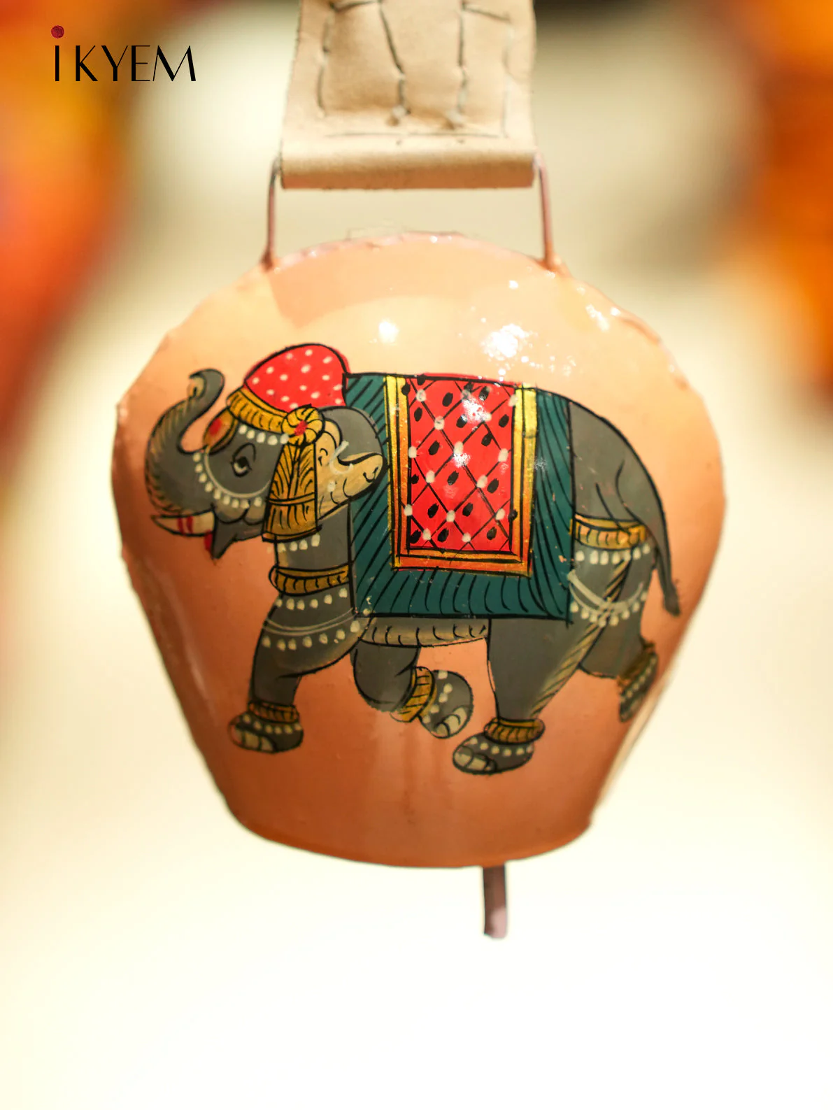 Elephant Hand painted Cow Bell - Image 2