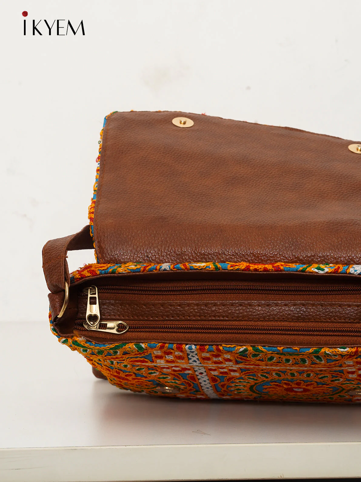 Mustard & Blue - Ajrakh Handbag - Image 3