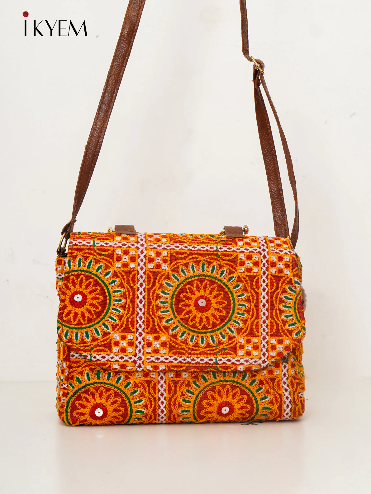 Orange & Brown - Ajrakh HandBag