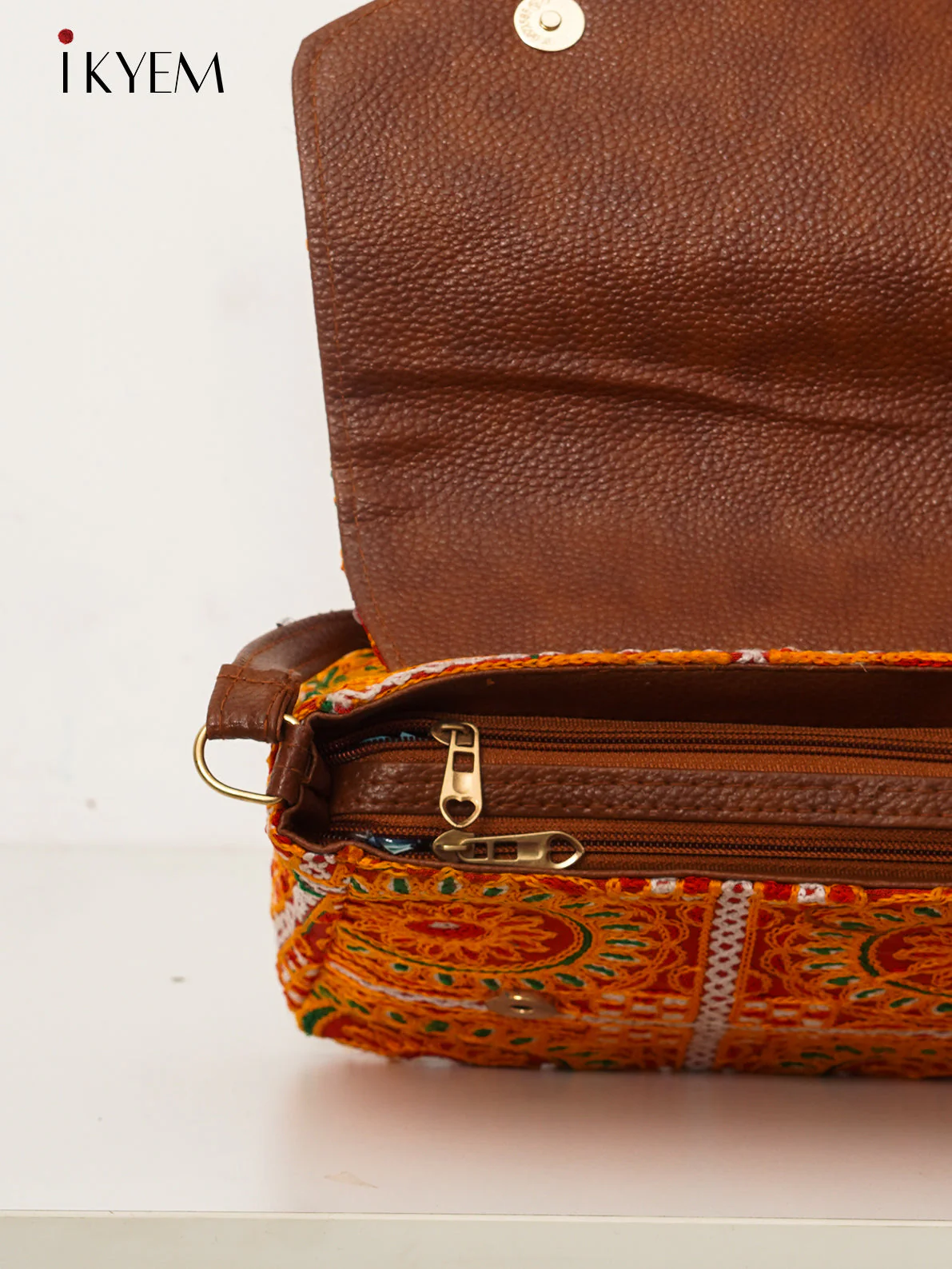 Orange & Brown - Ajrakh HandBag - Image 3