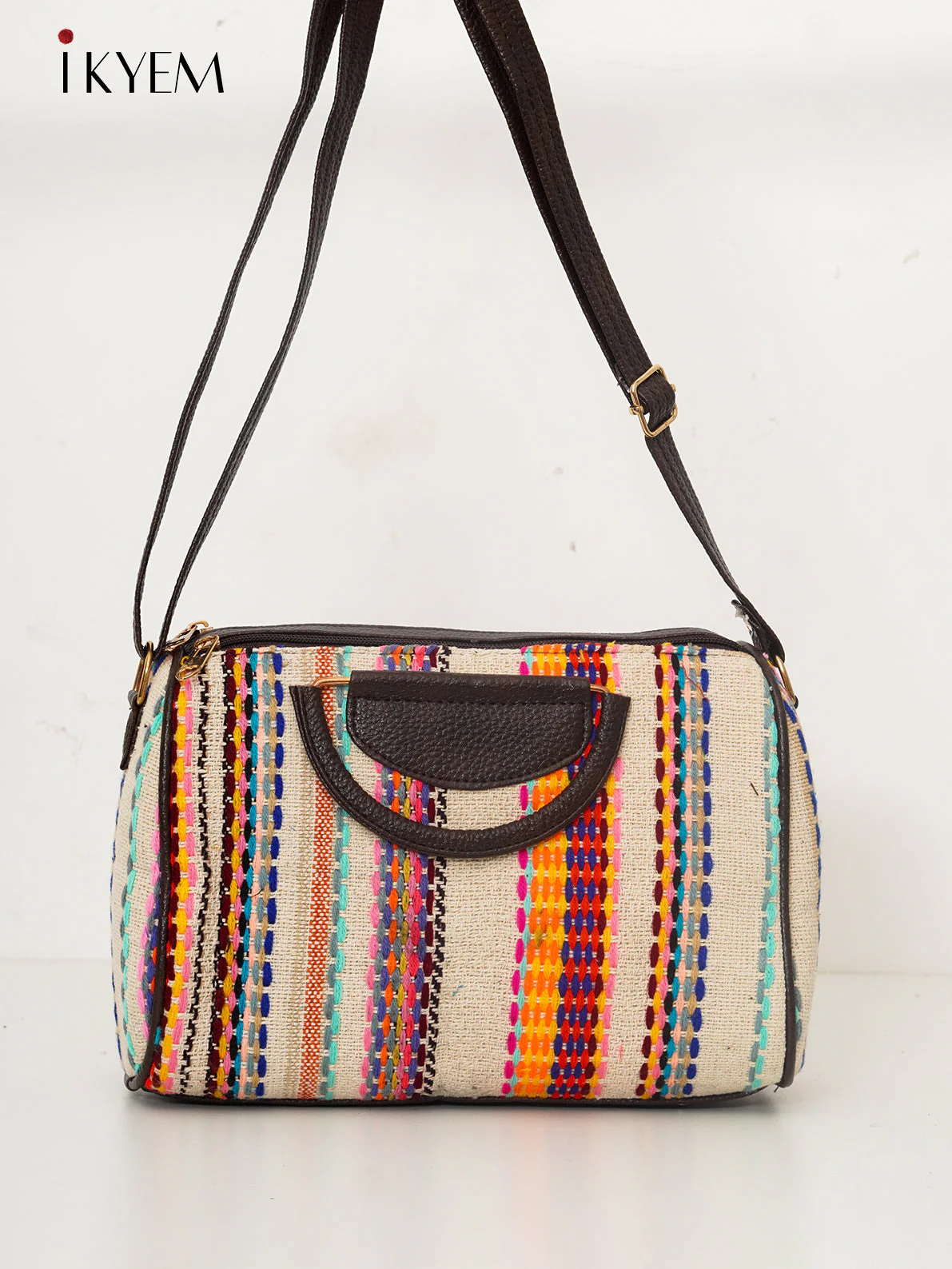 Cream - Ajrakh Handbag