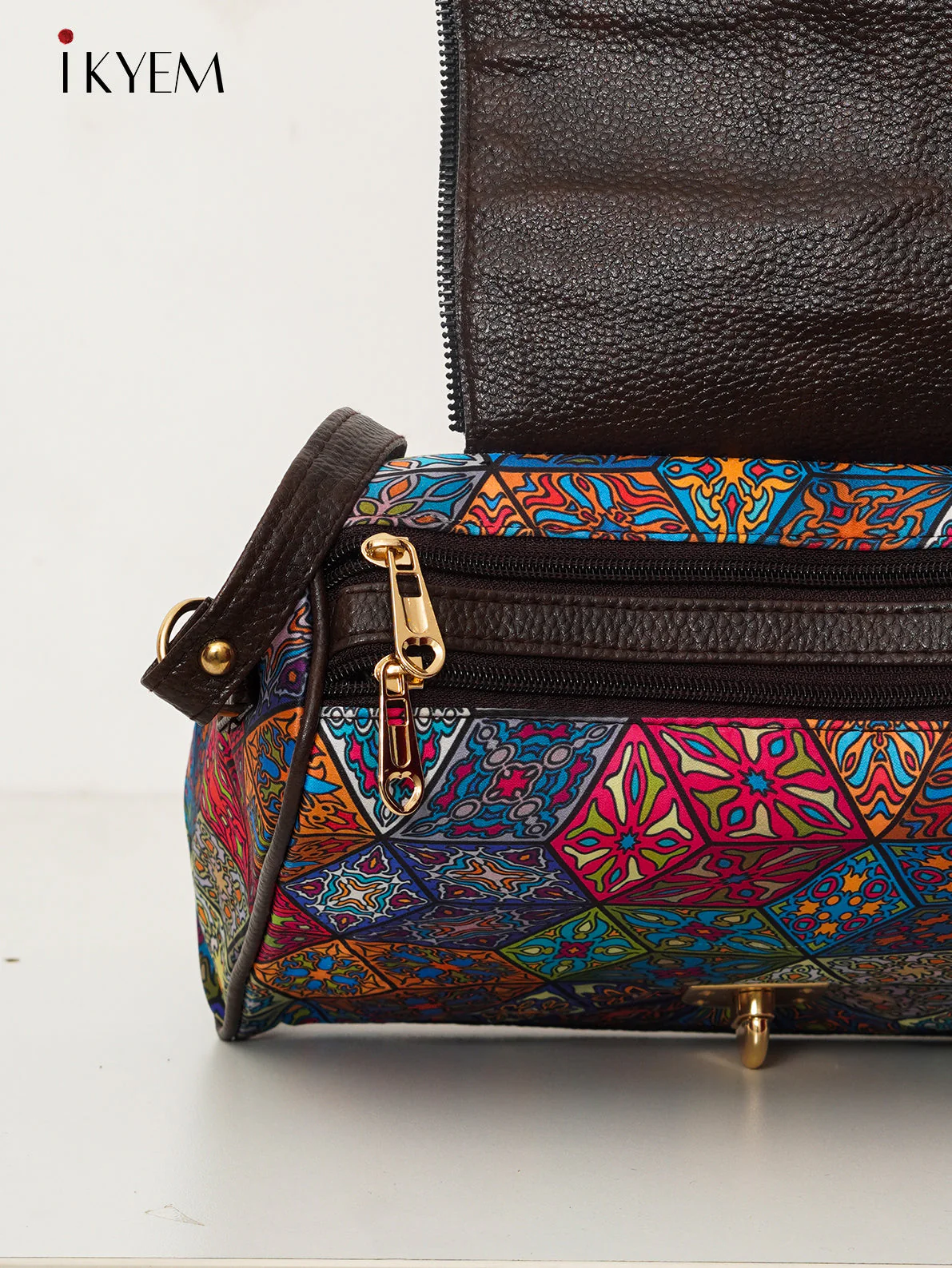 Blue & Brown - Ajrakh Hand Bag - Image 3