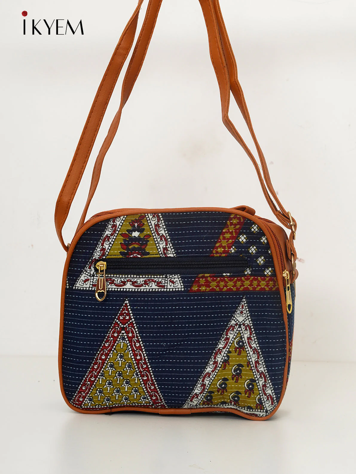 Blue & Brown - Ajrakh Handbag - Image 2