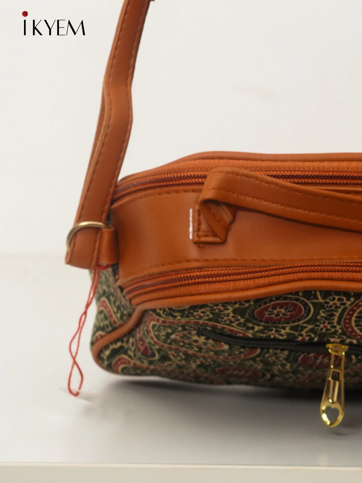 Green & Brown - Ajrakh Hand Bag - Image 3